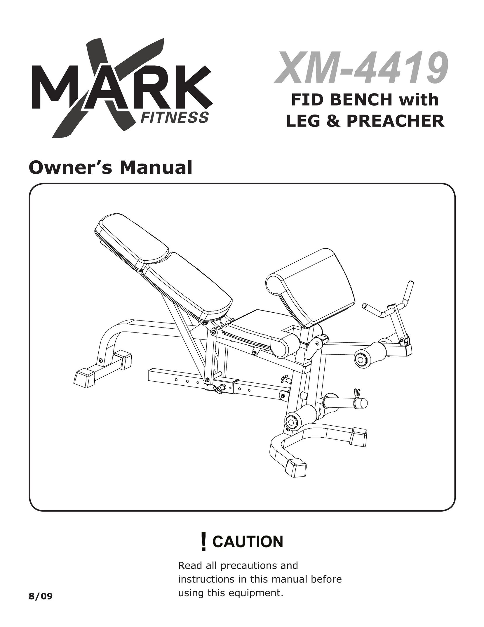 Mark Of Fitness XM-4419 Home Gym User Manual