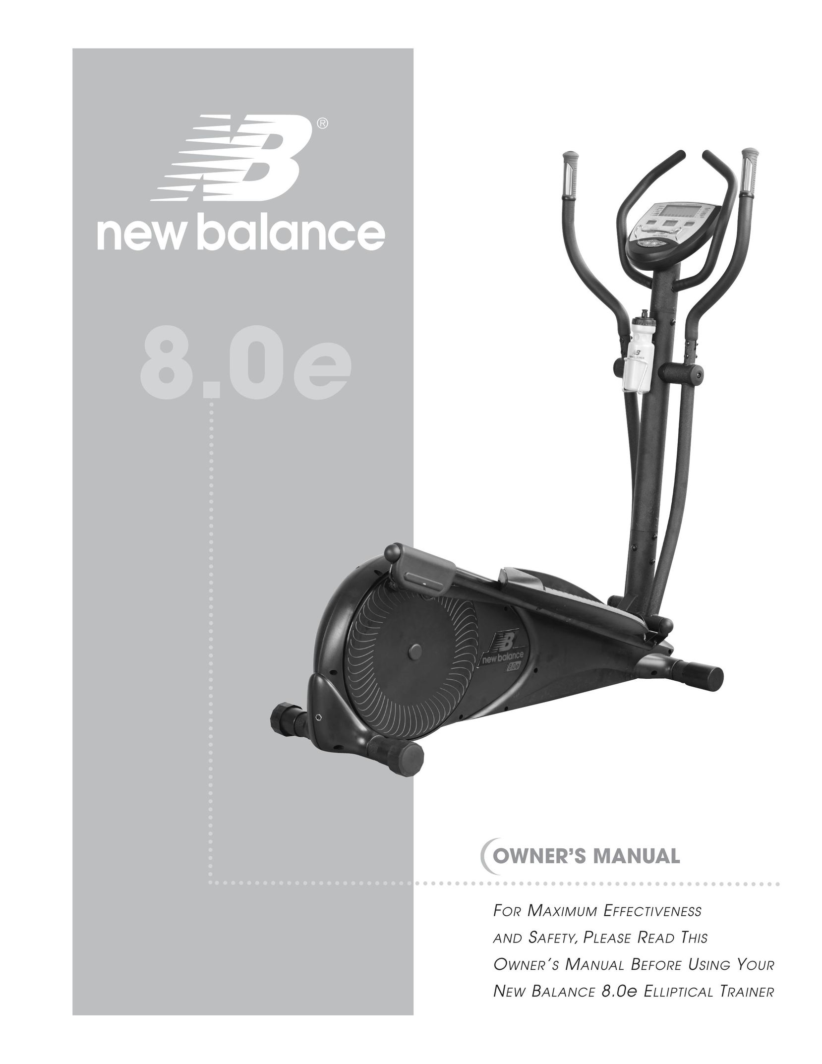 New Balance 8.0e Home Gym User Manual
