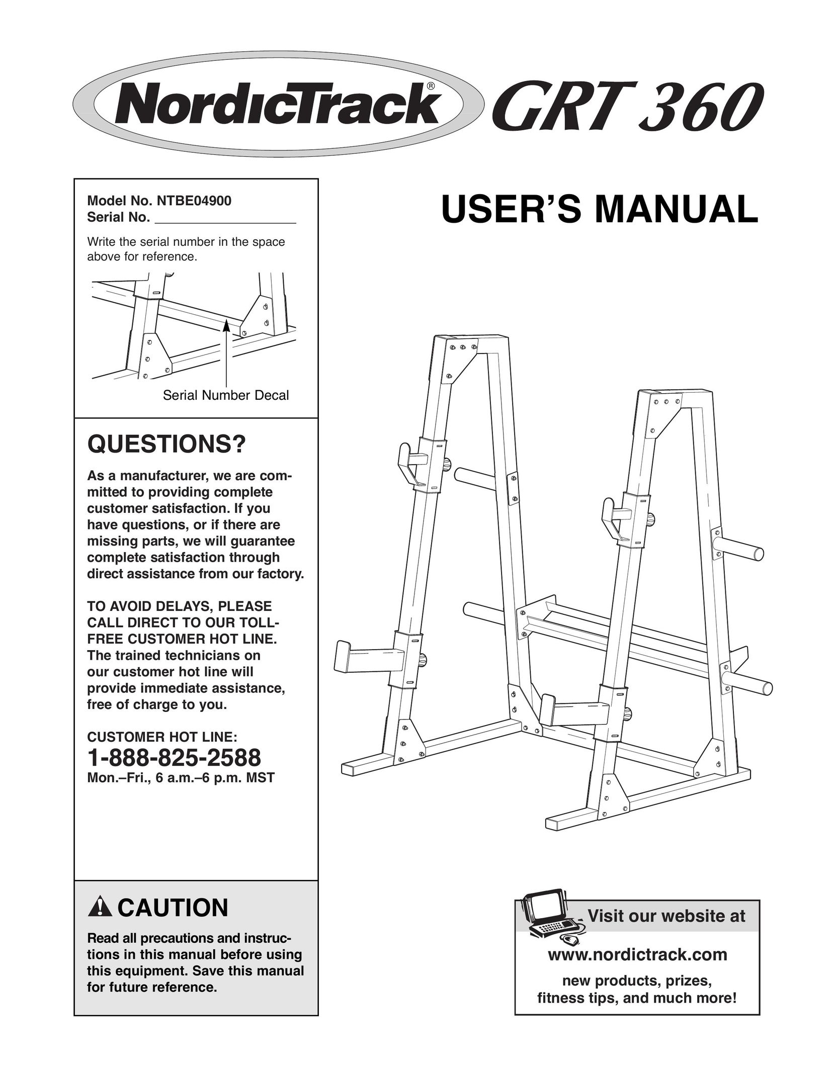 NordicTrack GRT360 Home Gym User Manual