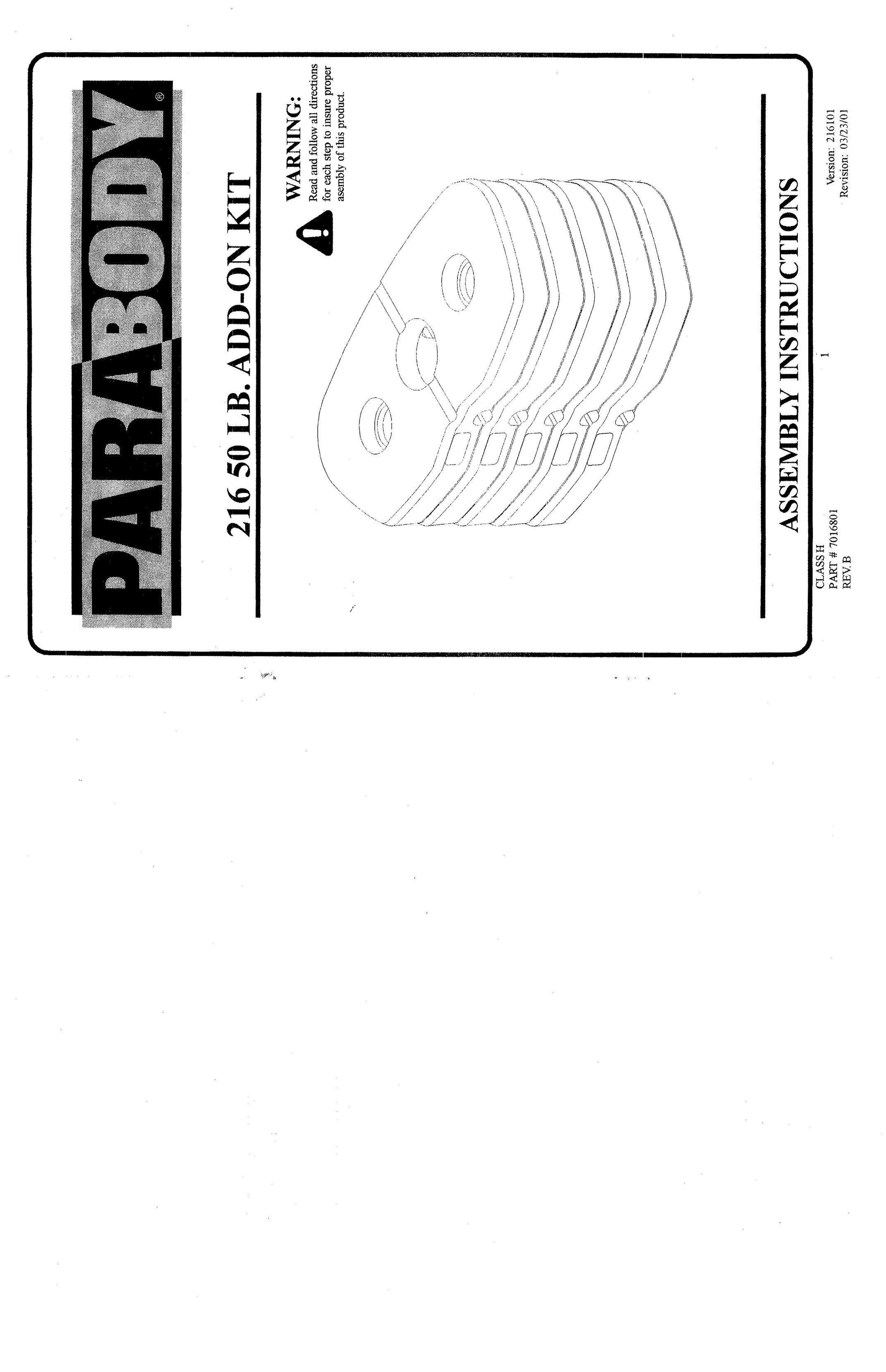 ParaBody 216 50 LB Home Gym User Manual