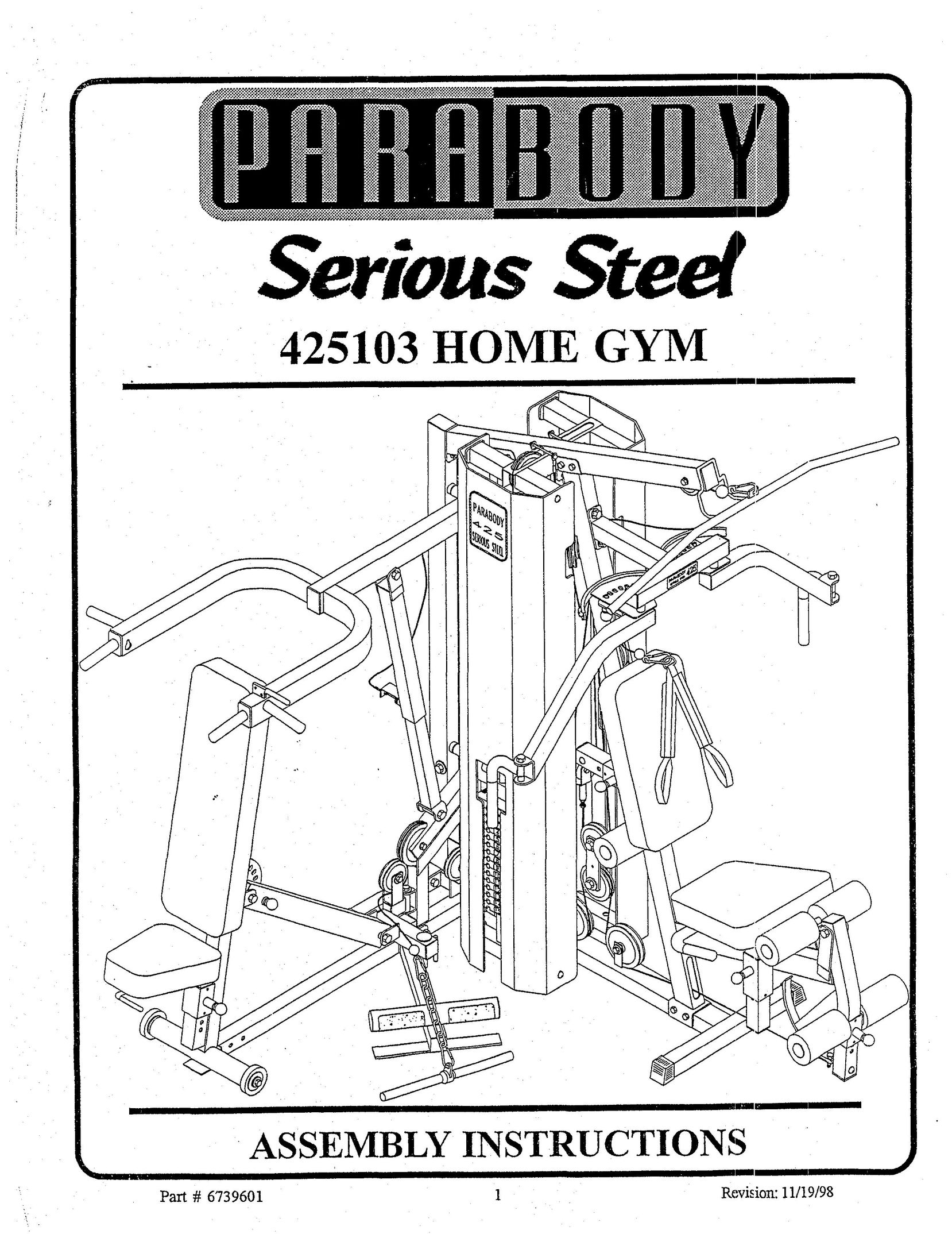 ParaBody 425103 Home Gym User Manual