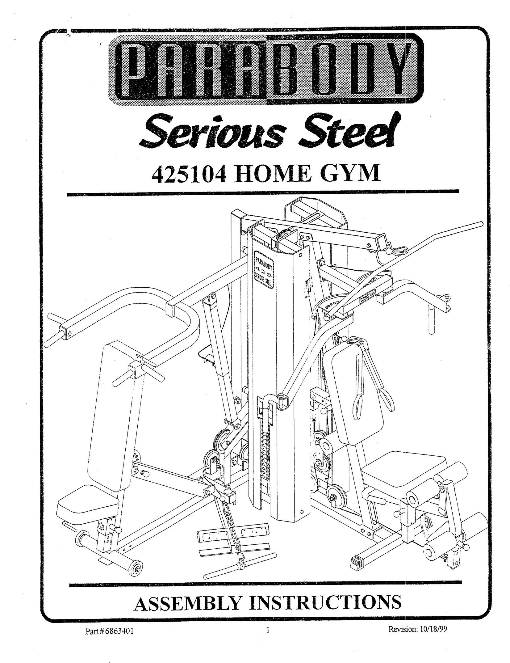 ParaBody 425104 Home Gym User Manual