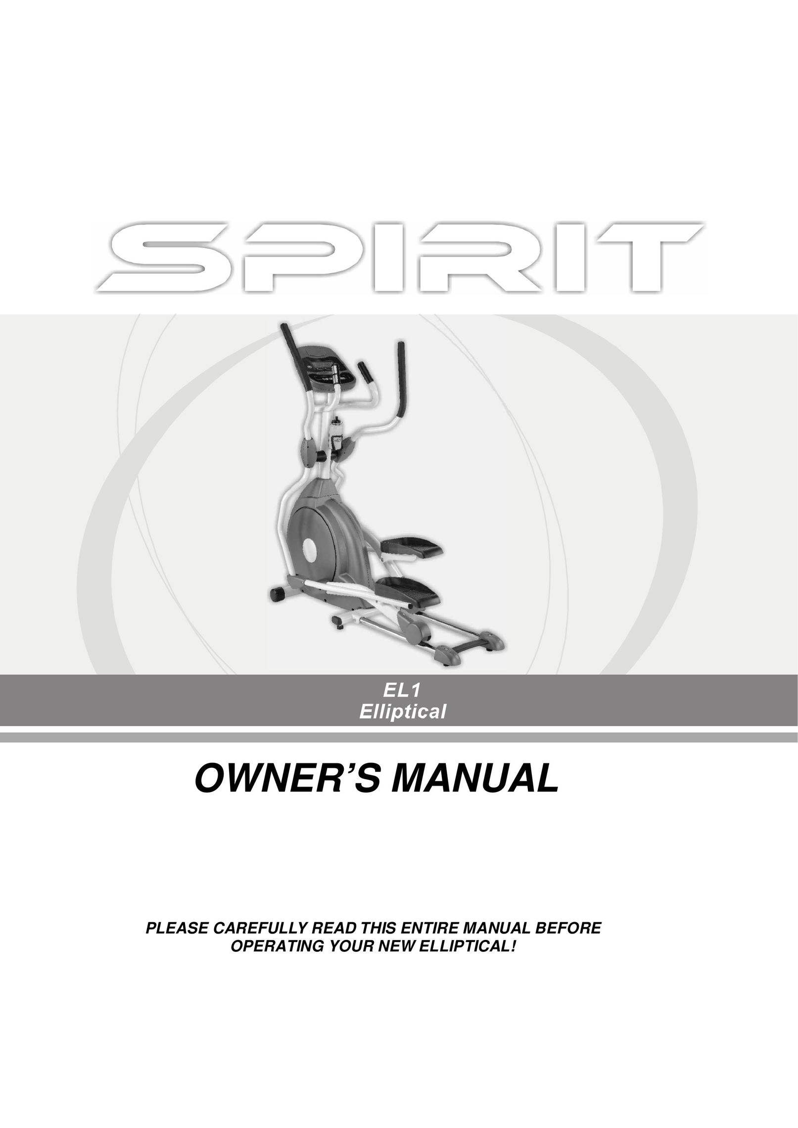 Spirit EL1 Home Gym User Manual