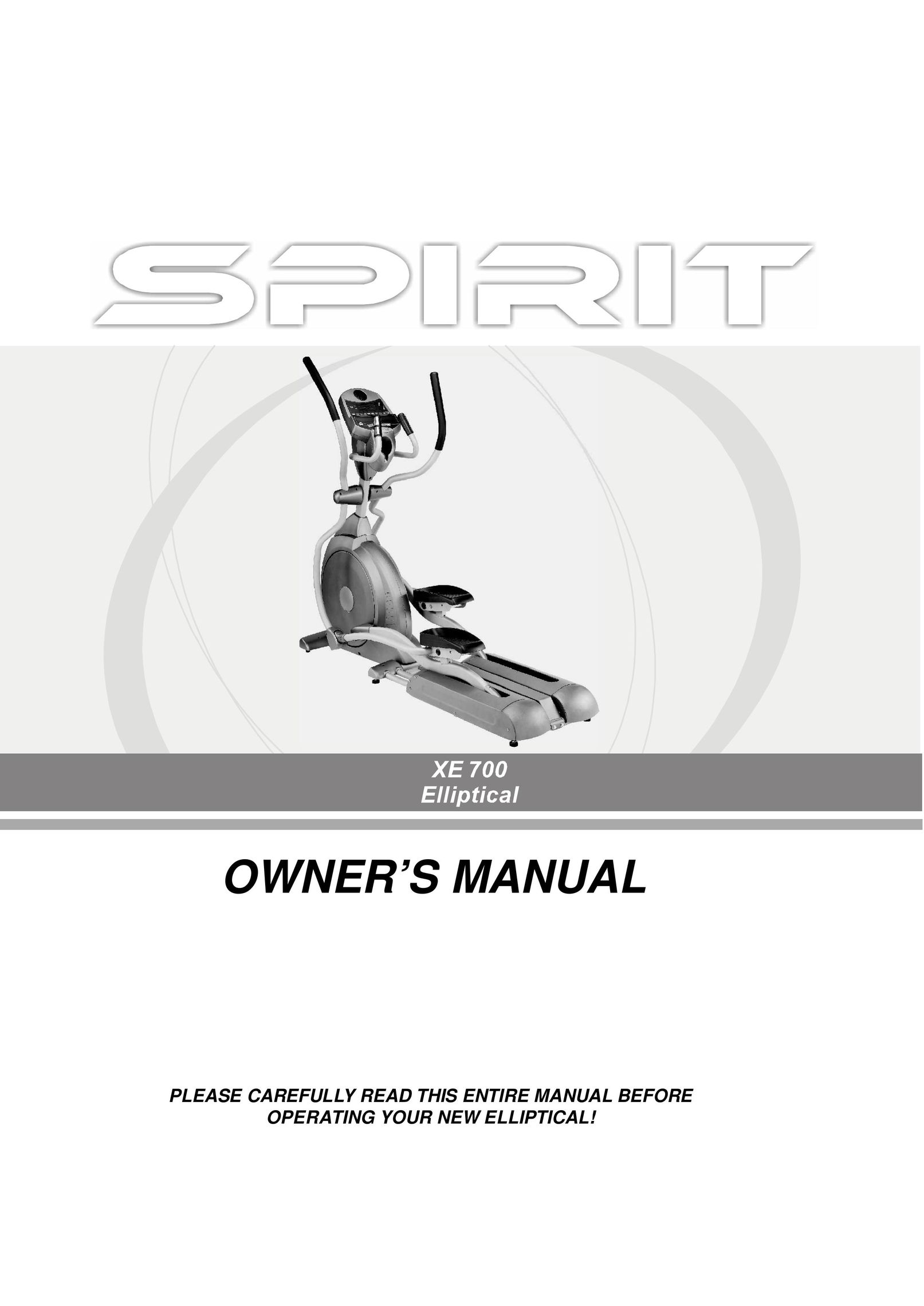 Spirit XE700 Home Gym User Manual