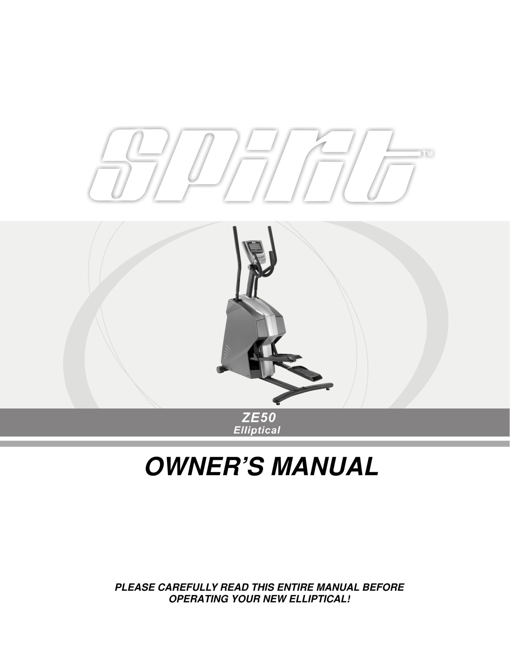 Spirit ZE501 Home Gym User Manual