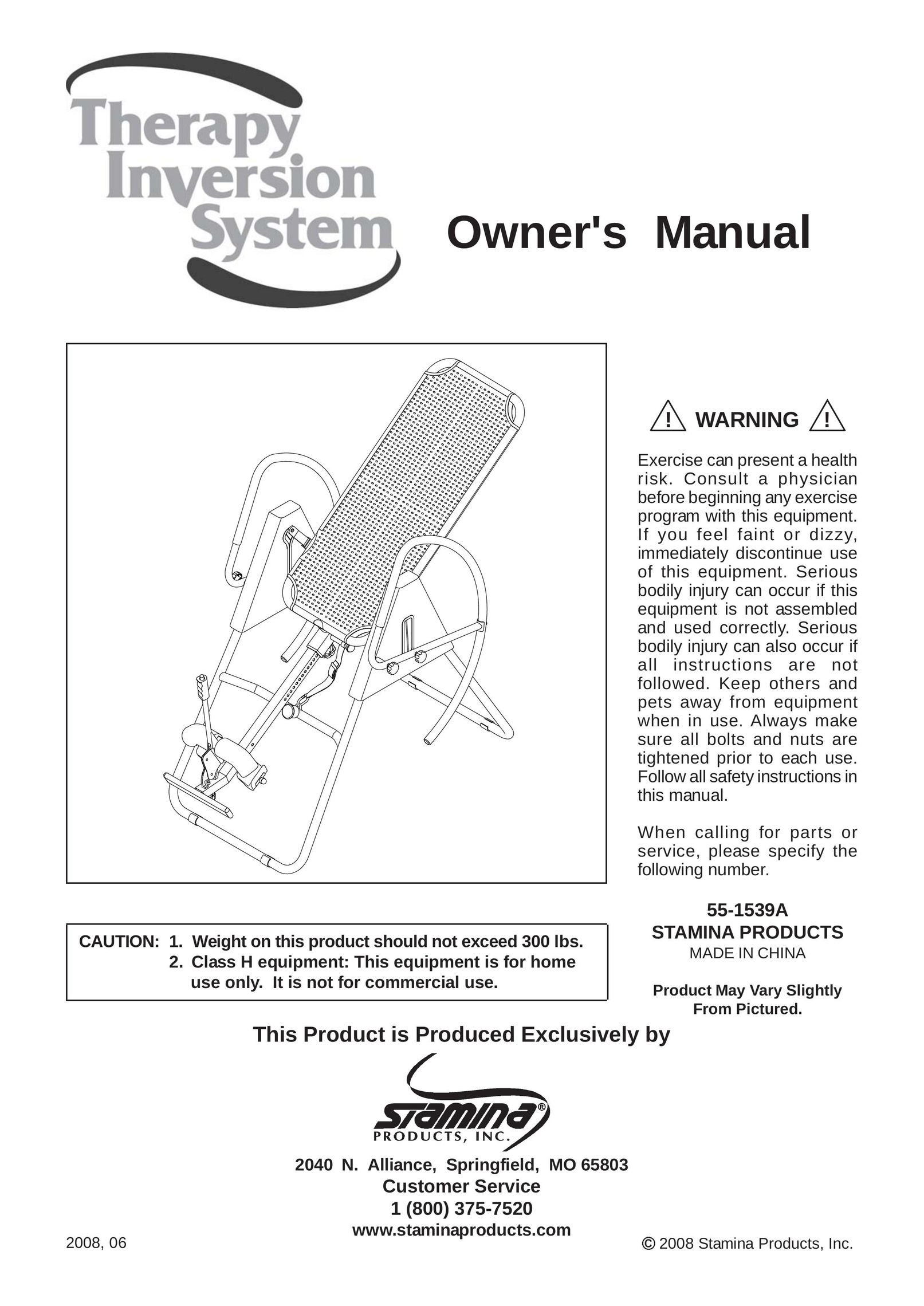 Stamina Products 55-1539A Home Gym User Manual