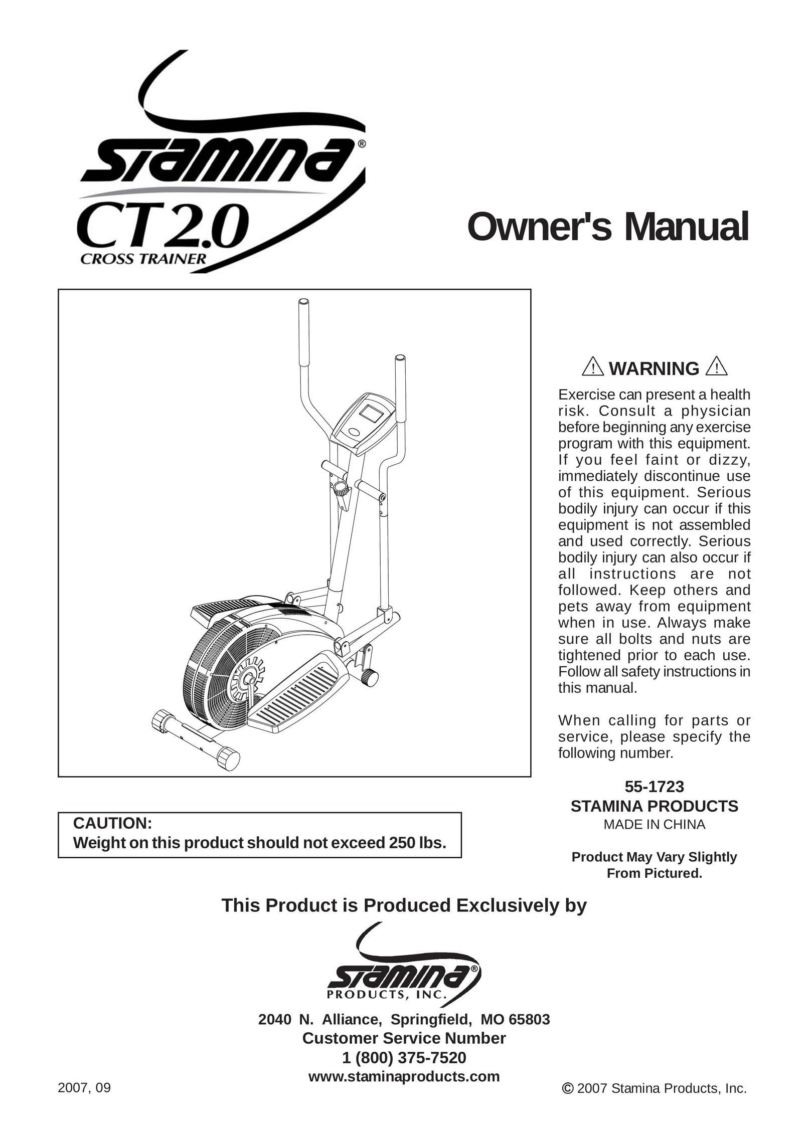 Stamina Products CT2.0 Home Gym User Manual