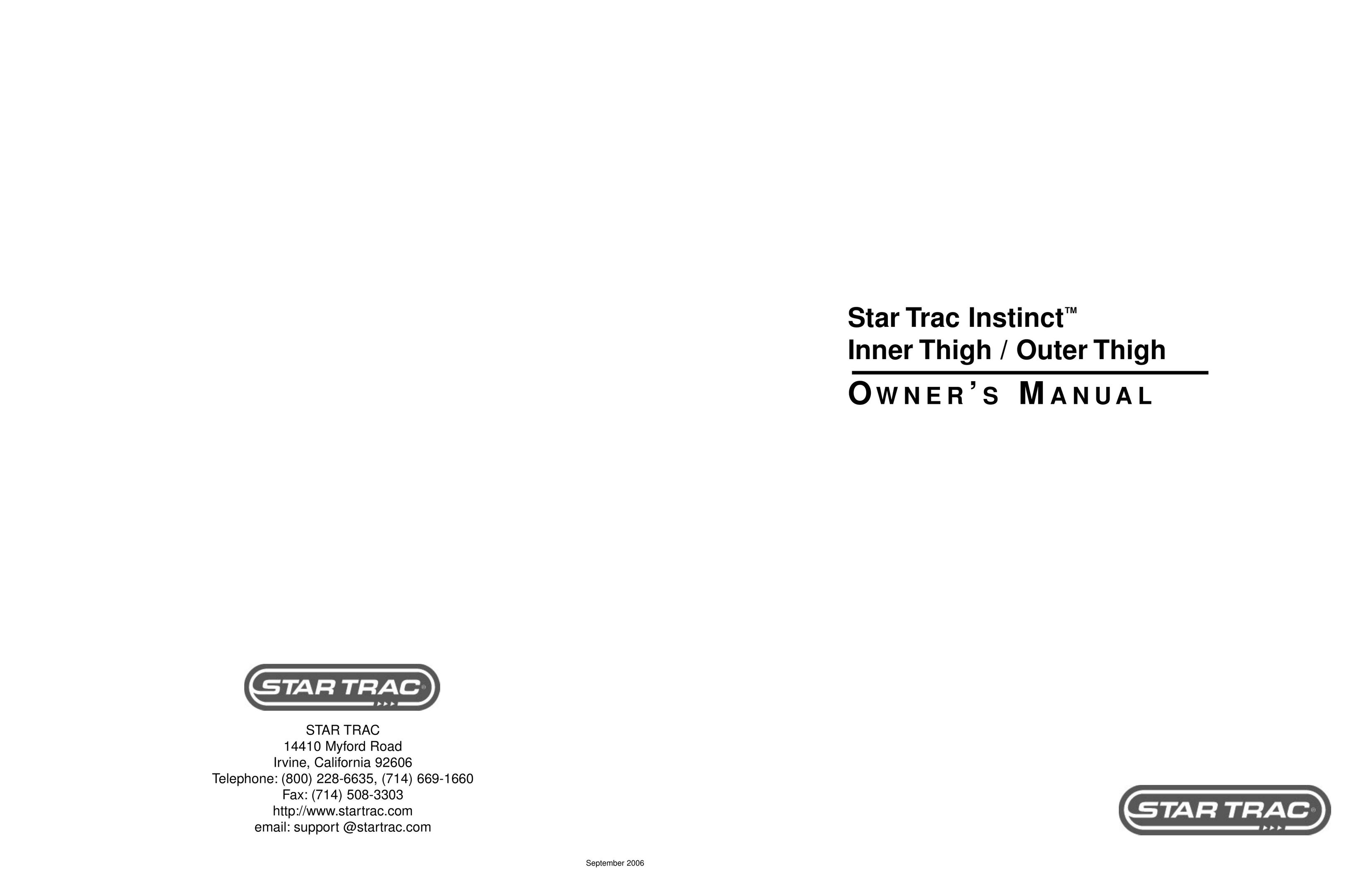 Star Trac Inner/Outer Thigh Machine Home Gym User Manual