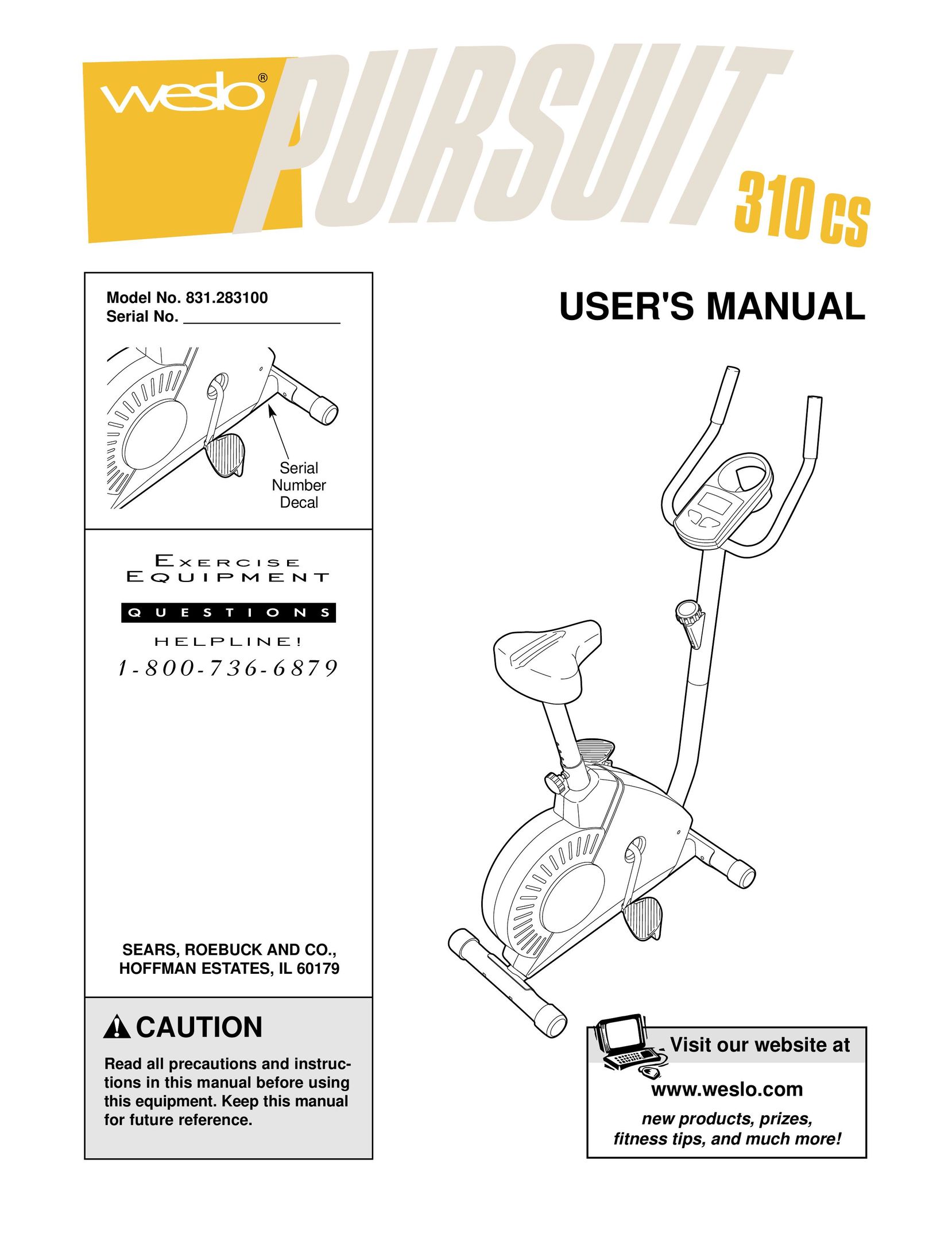 Weslo 310 CS Home Gym User Manual