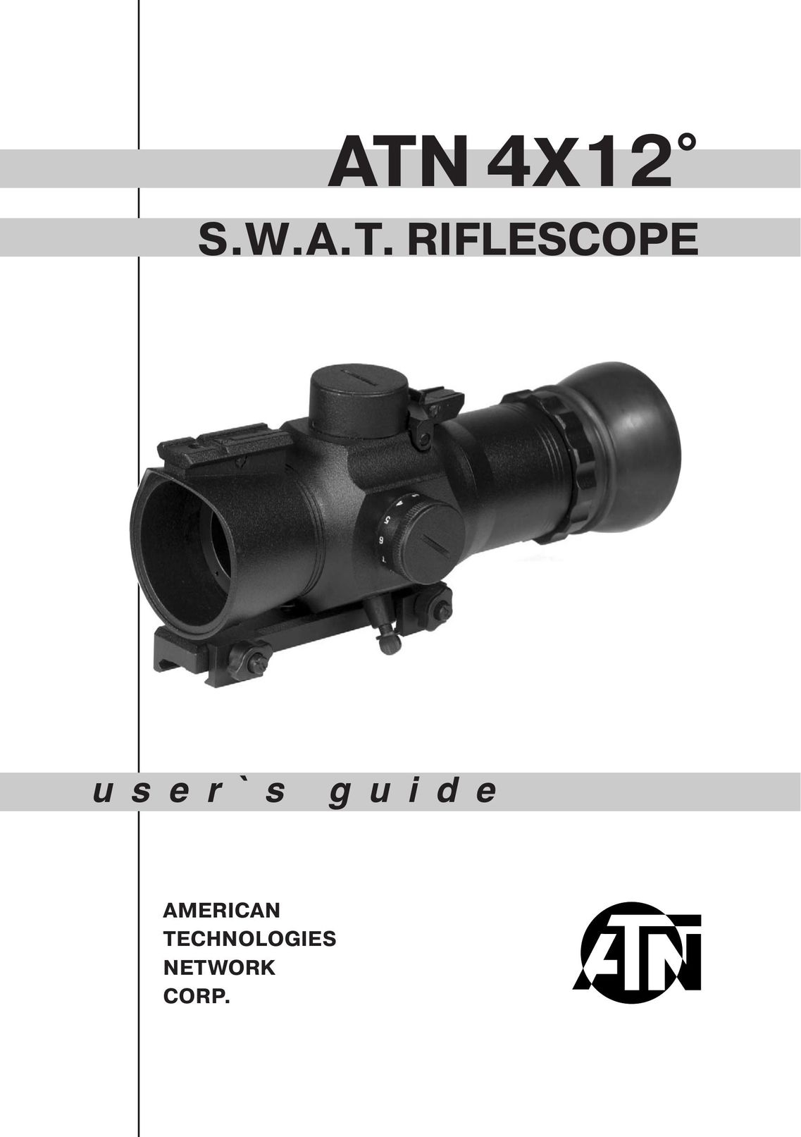 ATN ATN 4X12 Hunting Equipment User Manual