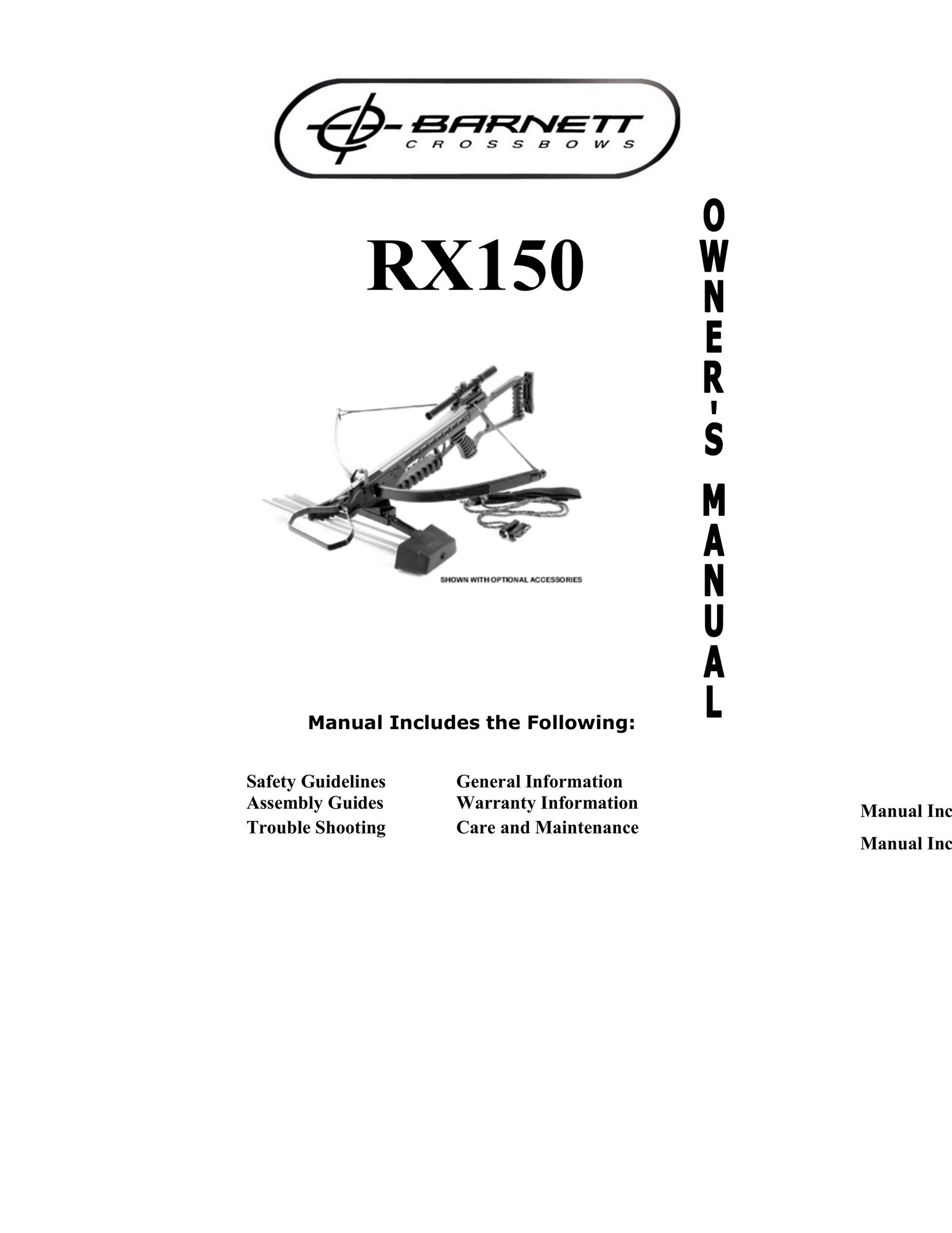 Barnett Engineering RX150 Hunting Equipment User Manual