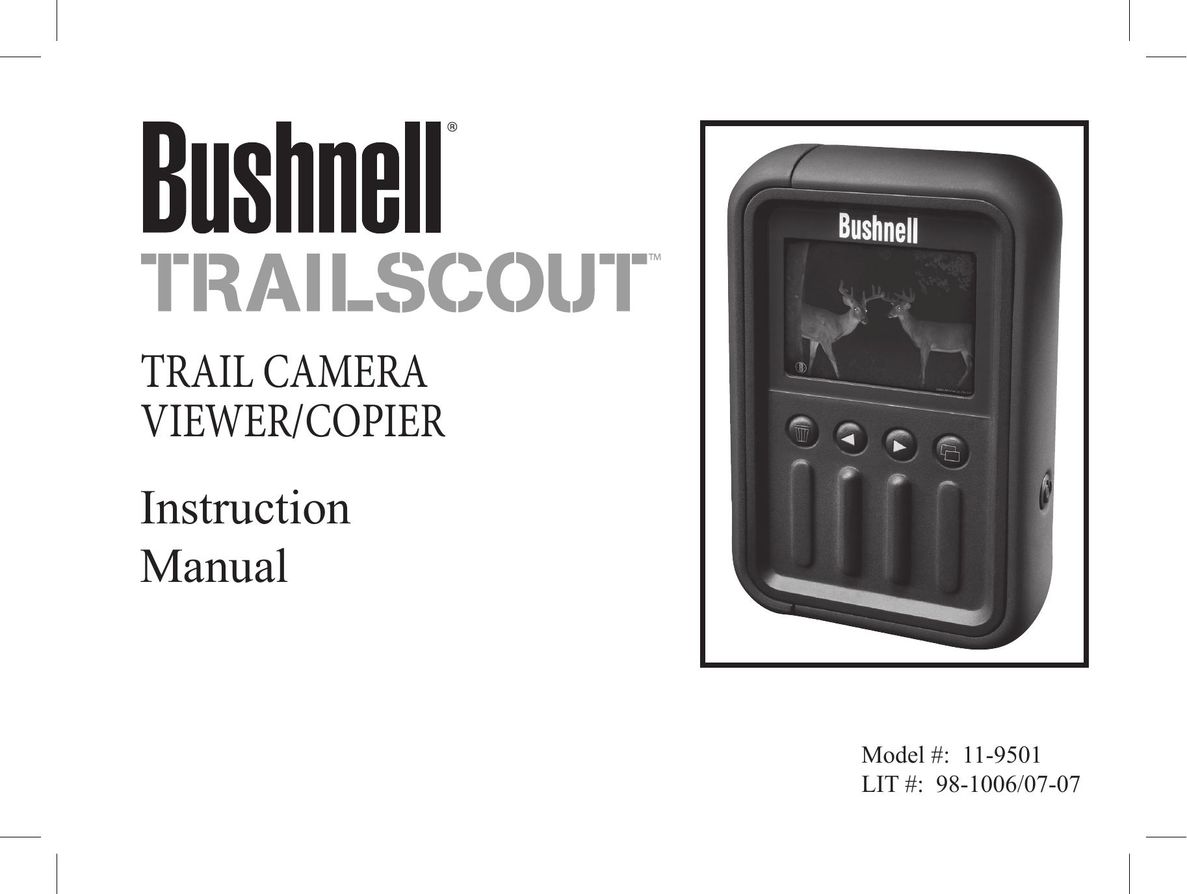 Bushnell 1-Nov Hunting Equipment User Manual