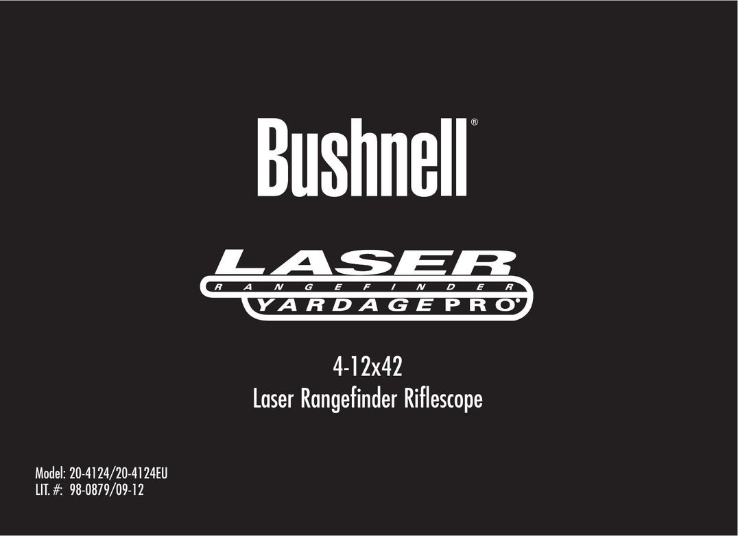 Bushnell 20-4124 Hunting Equipment User Manual