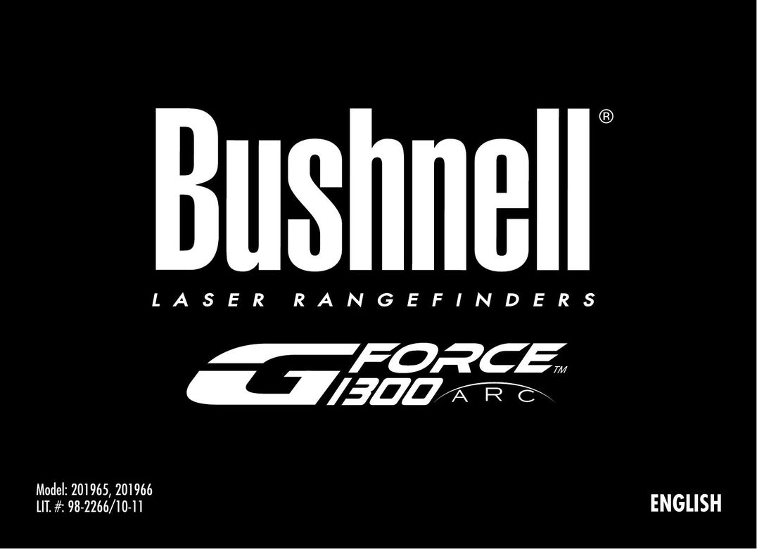 Bushnell 201966 Hunting Equipment User Manual