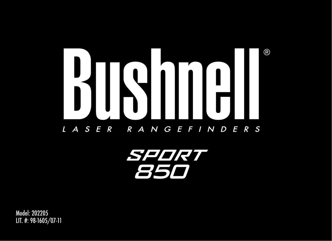 Bushnell 202205 Hunting Equipment User Manual