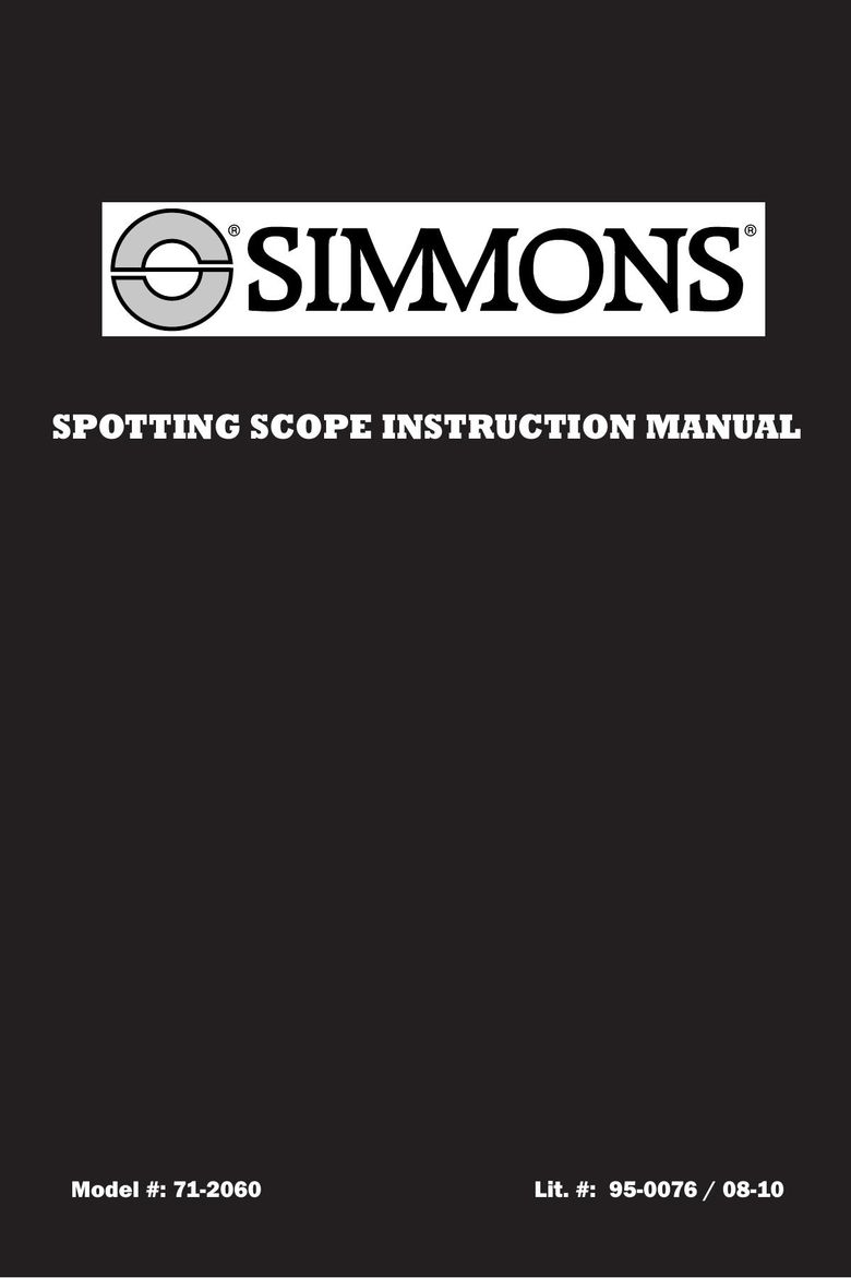 Simmons Optics 71-2060 Hunting Equipment User Manual