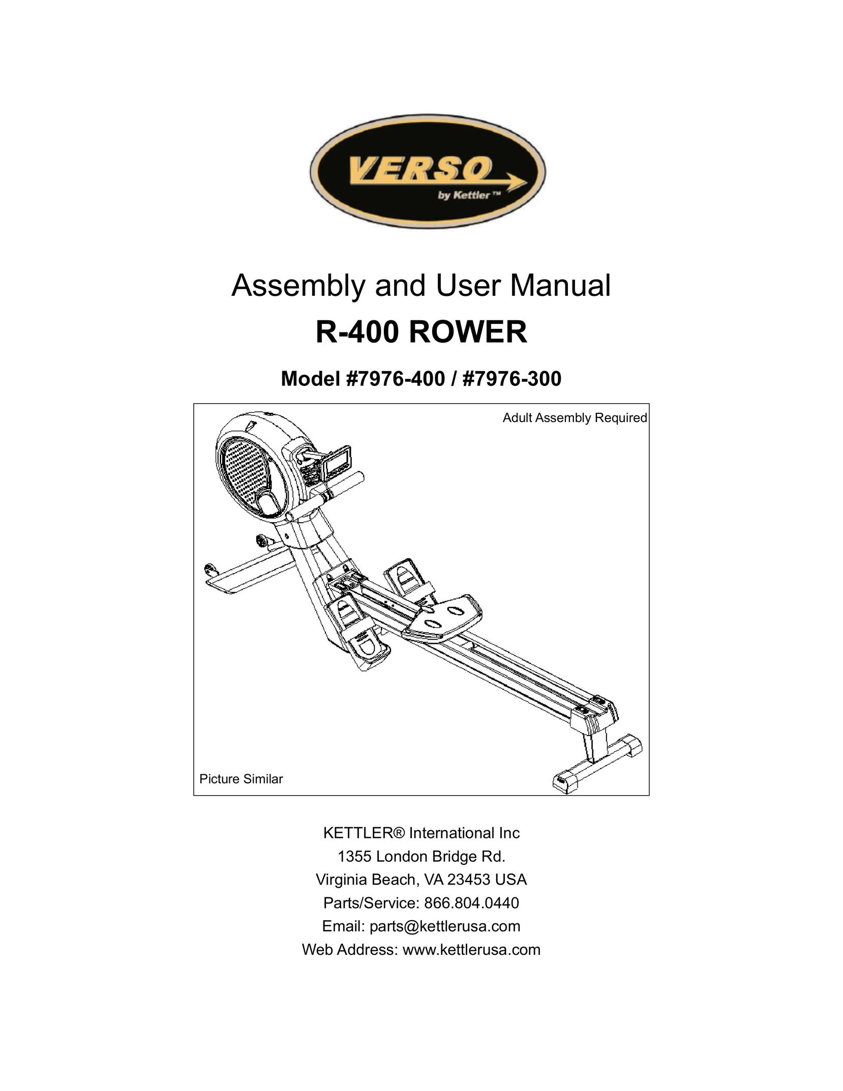 Kettler 7976-400 Rowing Machine User Manual