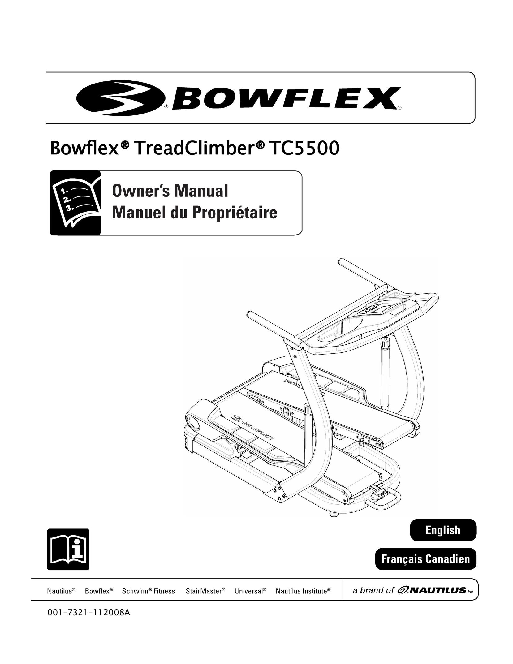 Bowflex TC5500 Stepper Machine User Manual