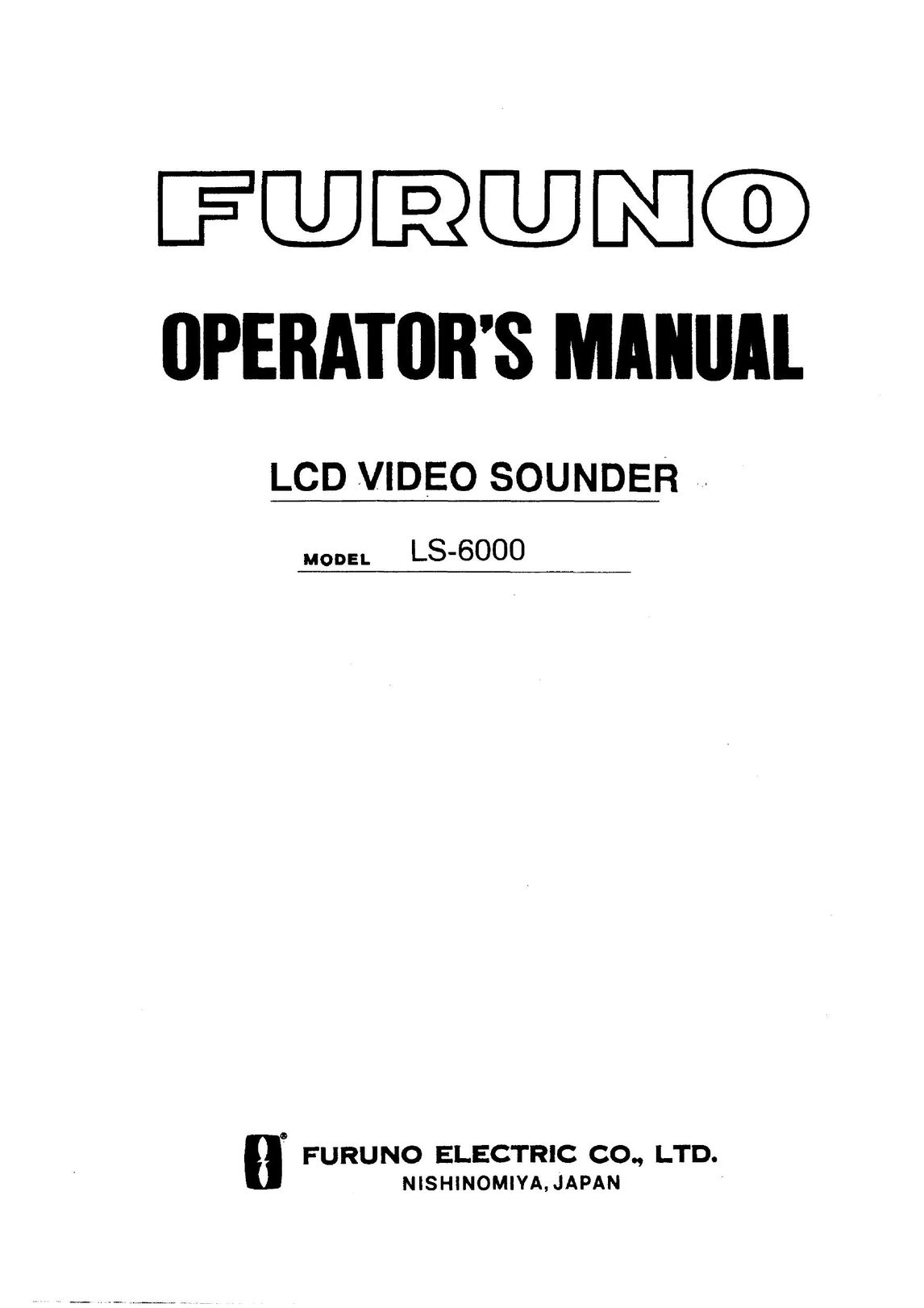 Furuno LS-6000 Stepper Machine User Manual