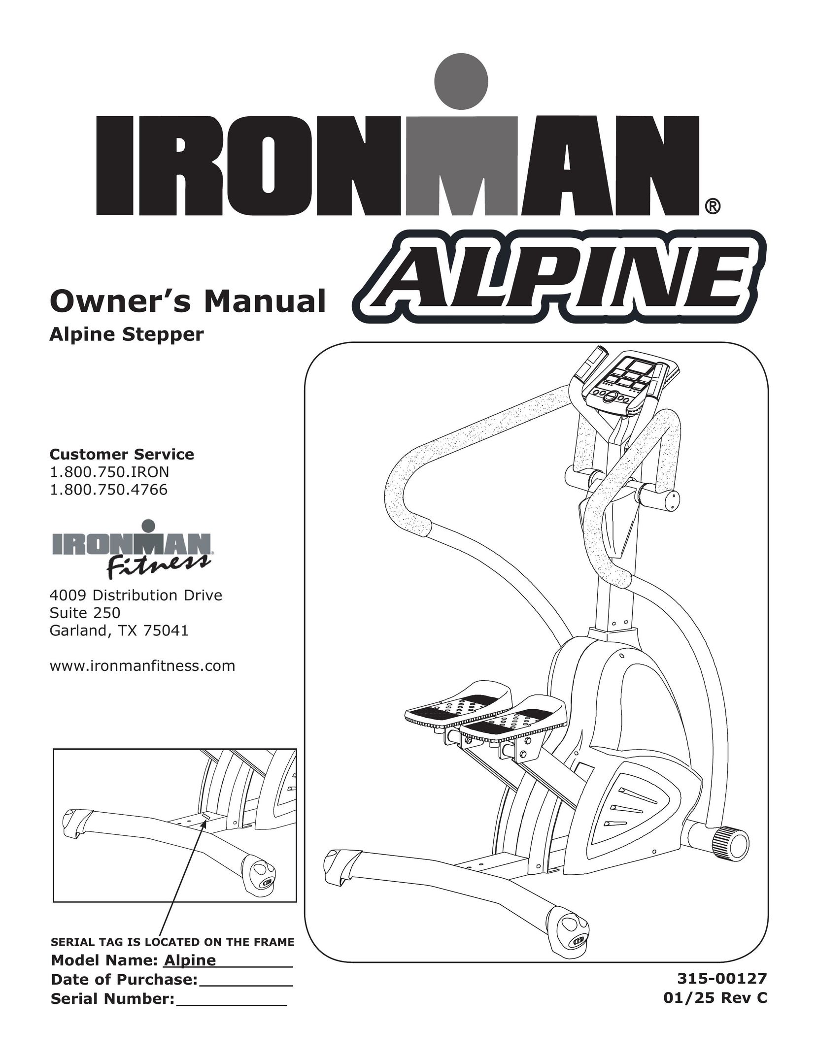 Ironman Fitness Alpine Stepper Machine User Manual