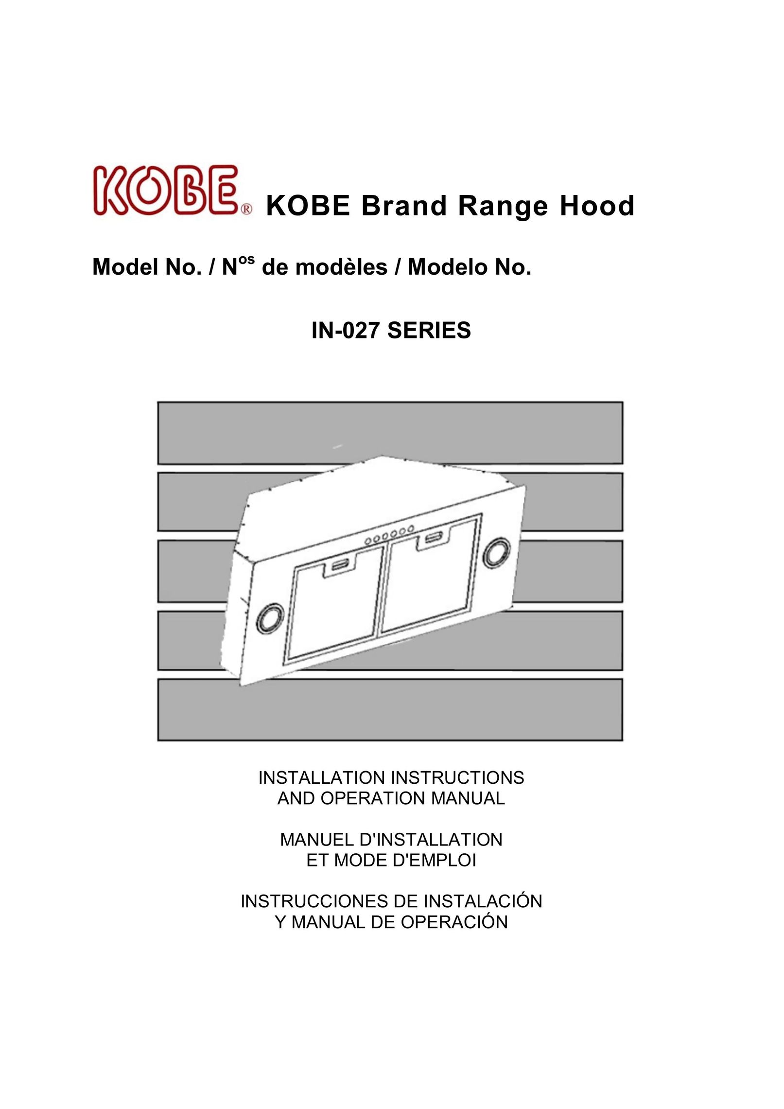 Kobe Range Hoods IN-027 Stepper Machine User Manual