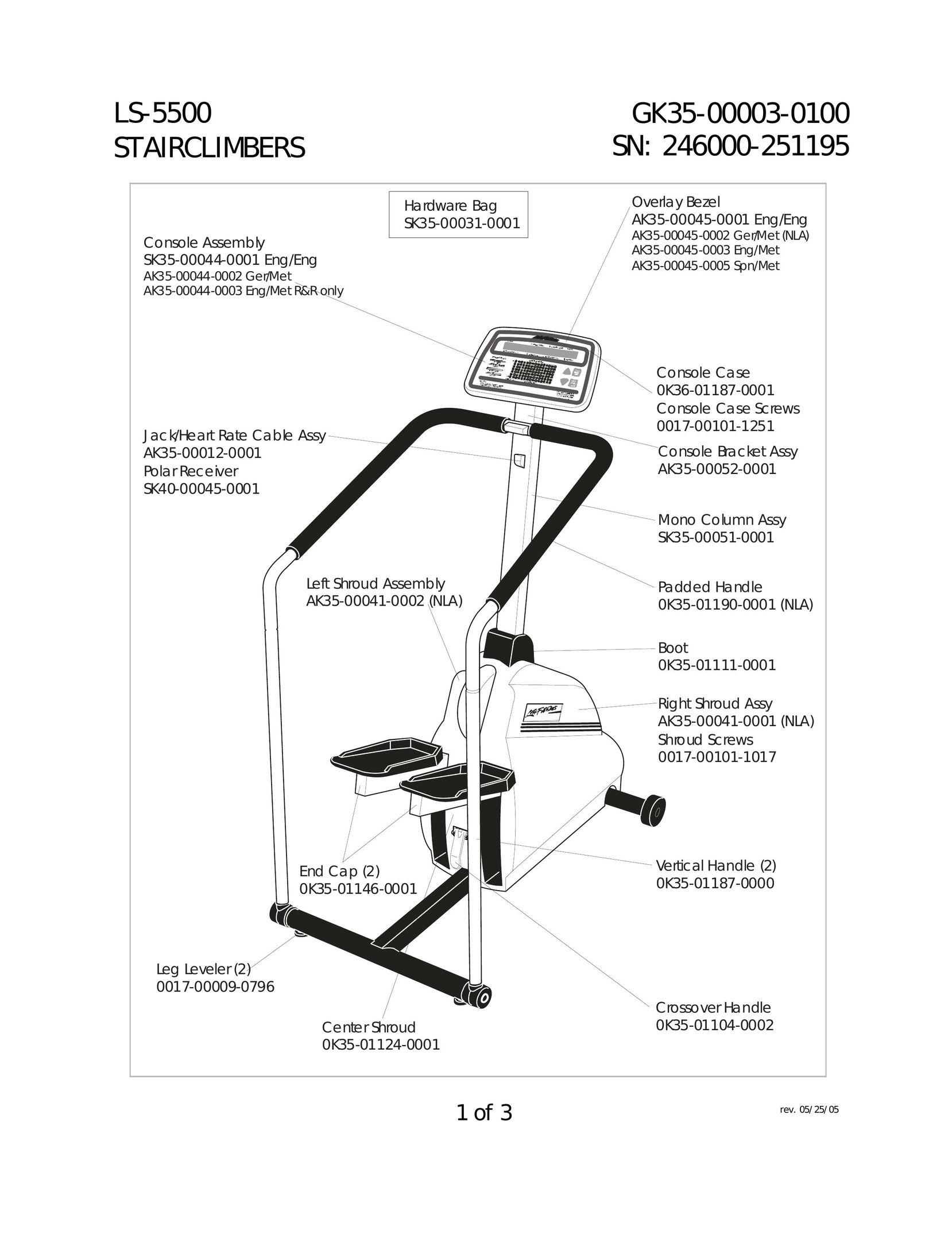 Life Fitness LS-5500 Stepper Machine User Manual