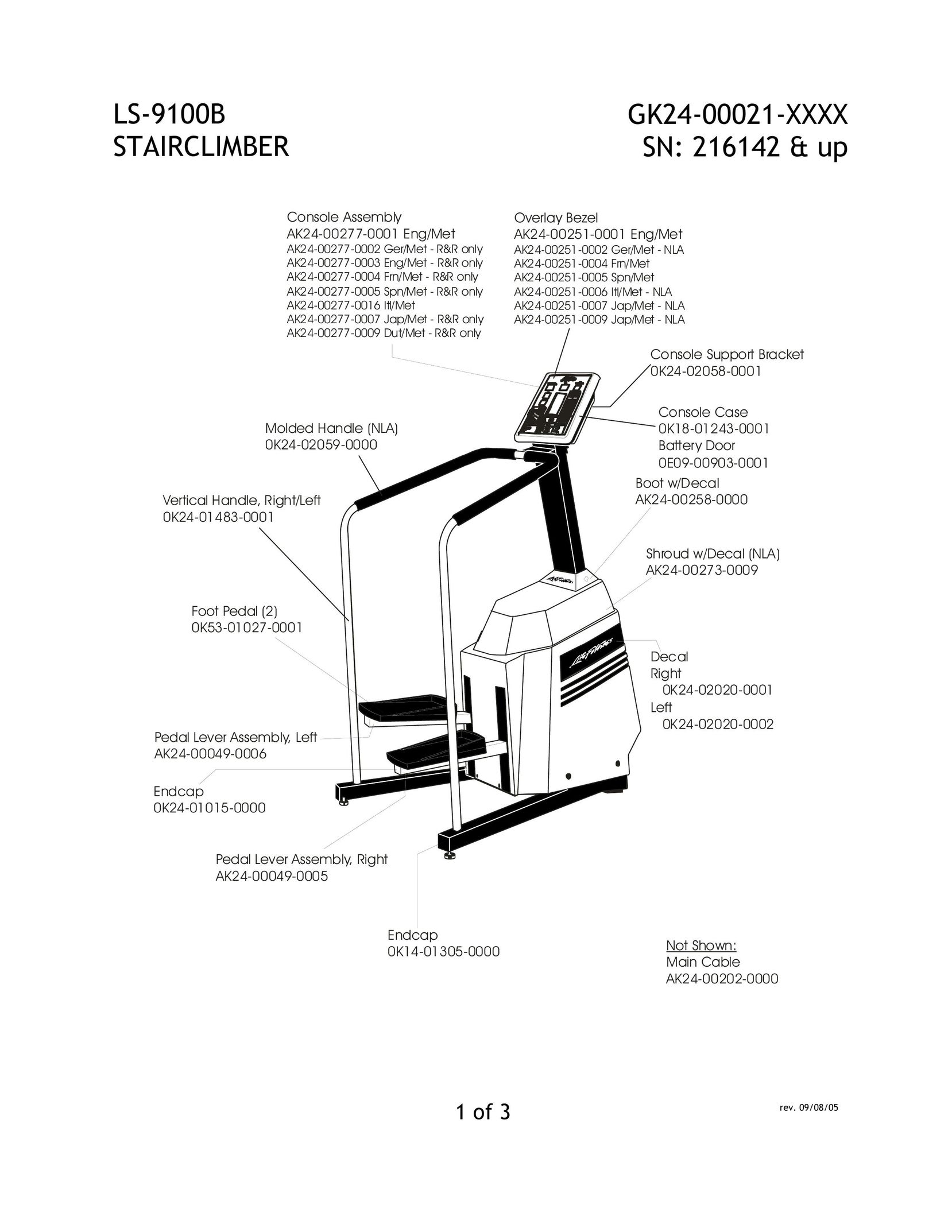 Life Fitness LS-9100B Stepper Machine User Manual