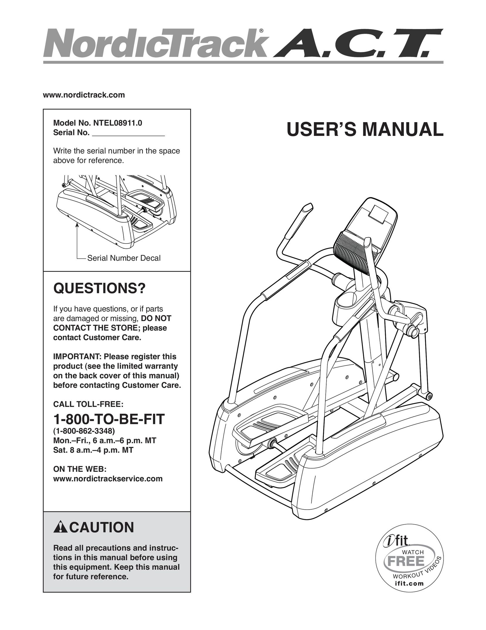 Sears NTEL08911.0 Stepper Machine User Manual