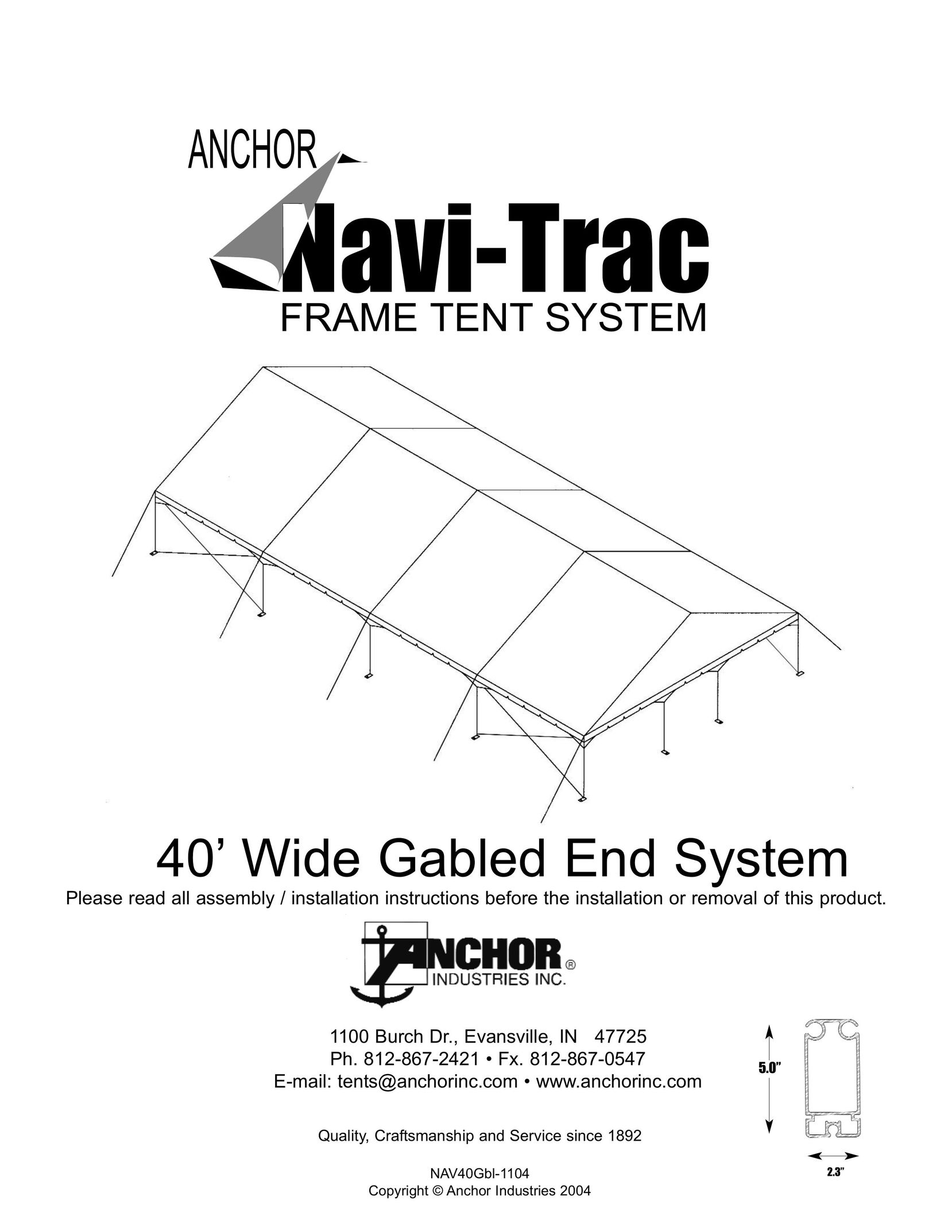Anchor Hocking Glass NAV40GBL-1104 Tent User Manual