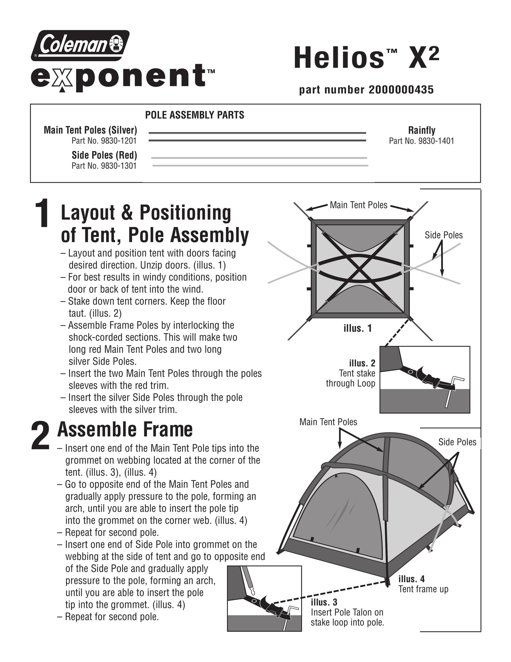Coleman 2000000435 Tent User Manual