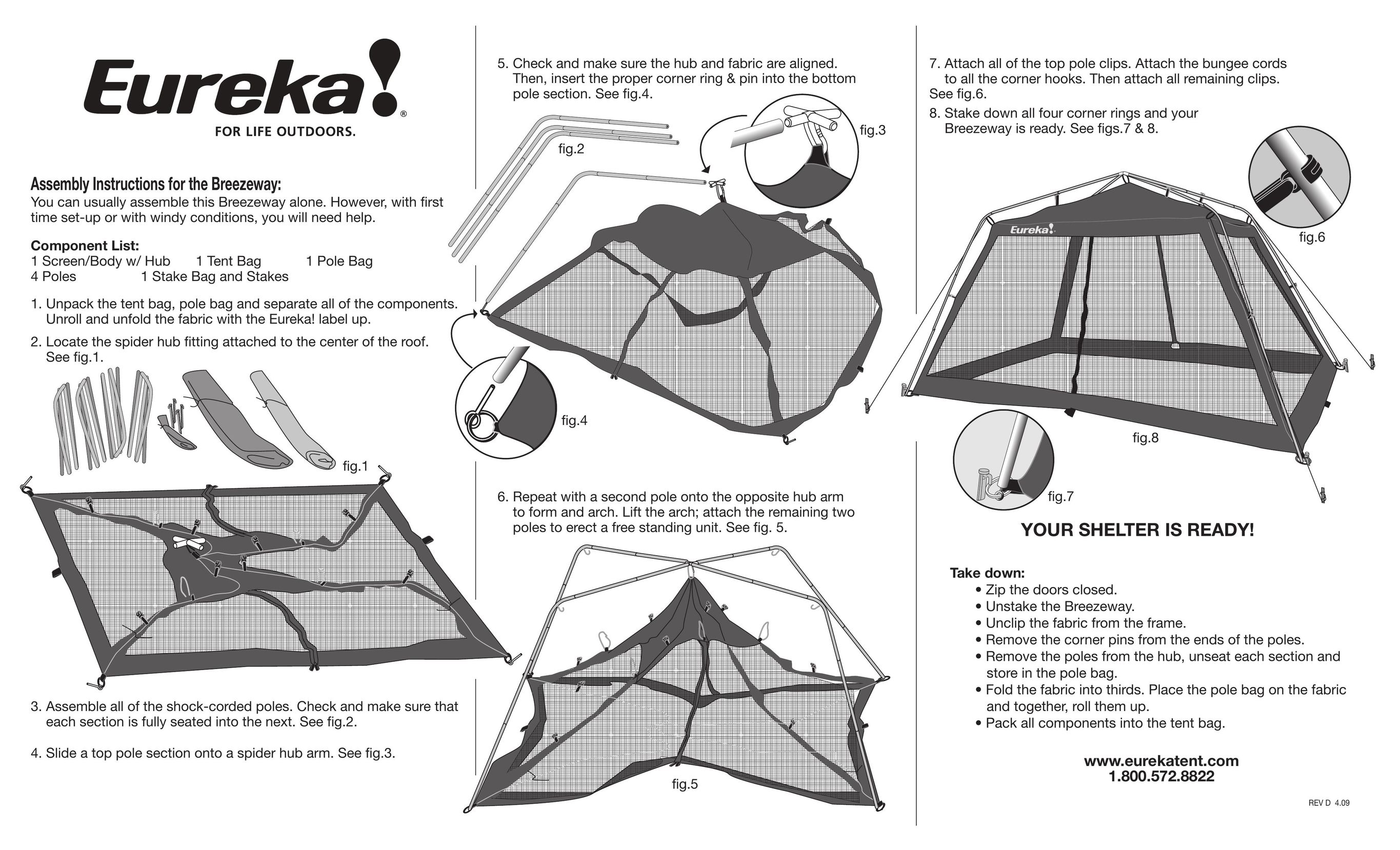 Eureka! Tents Breezeway Tent User Manual