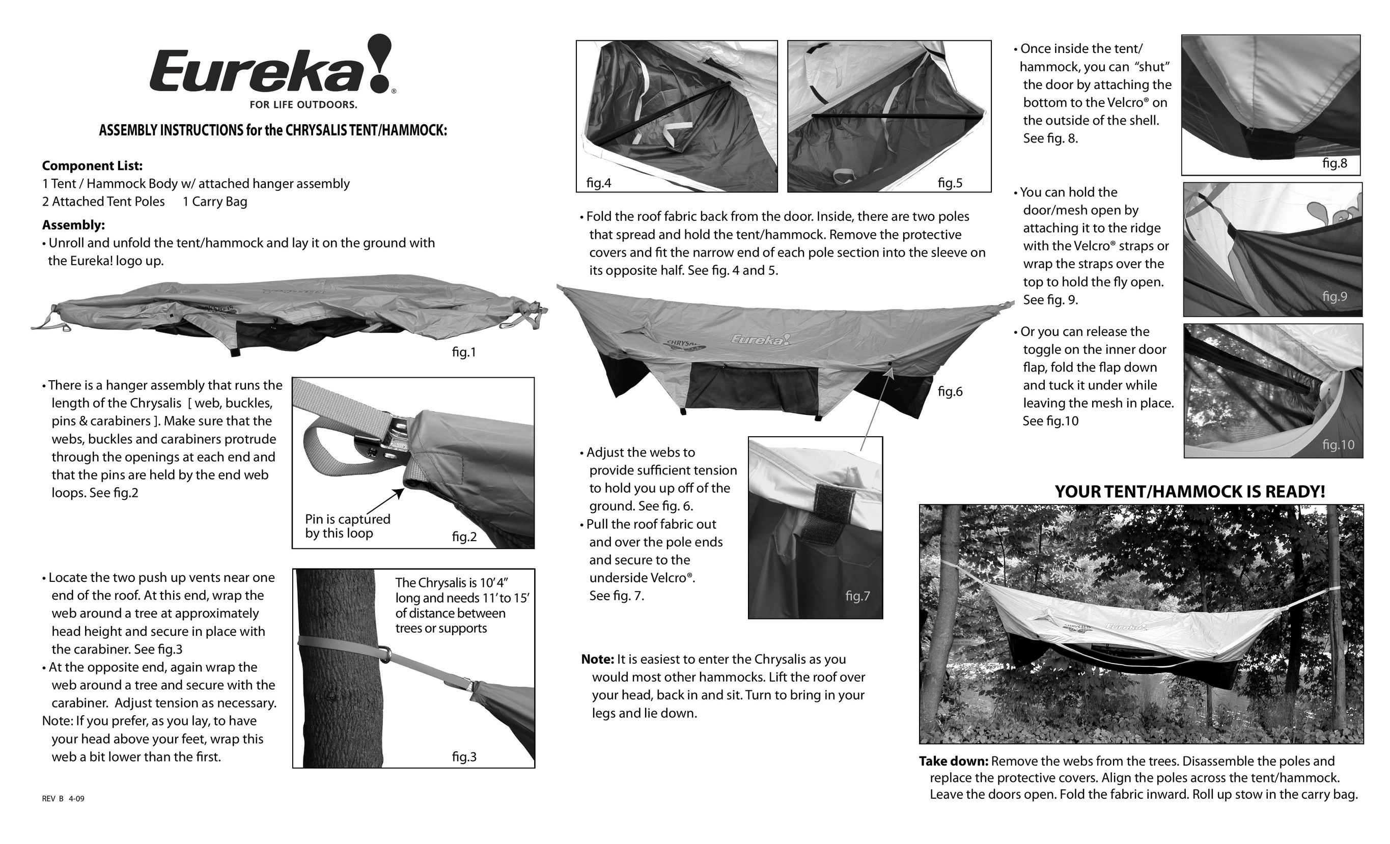 Eureka! Tents Chrysalis Tent User Manual