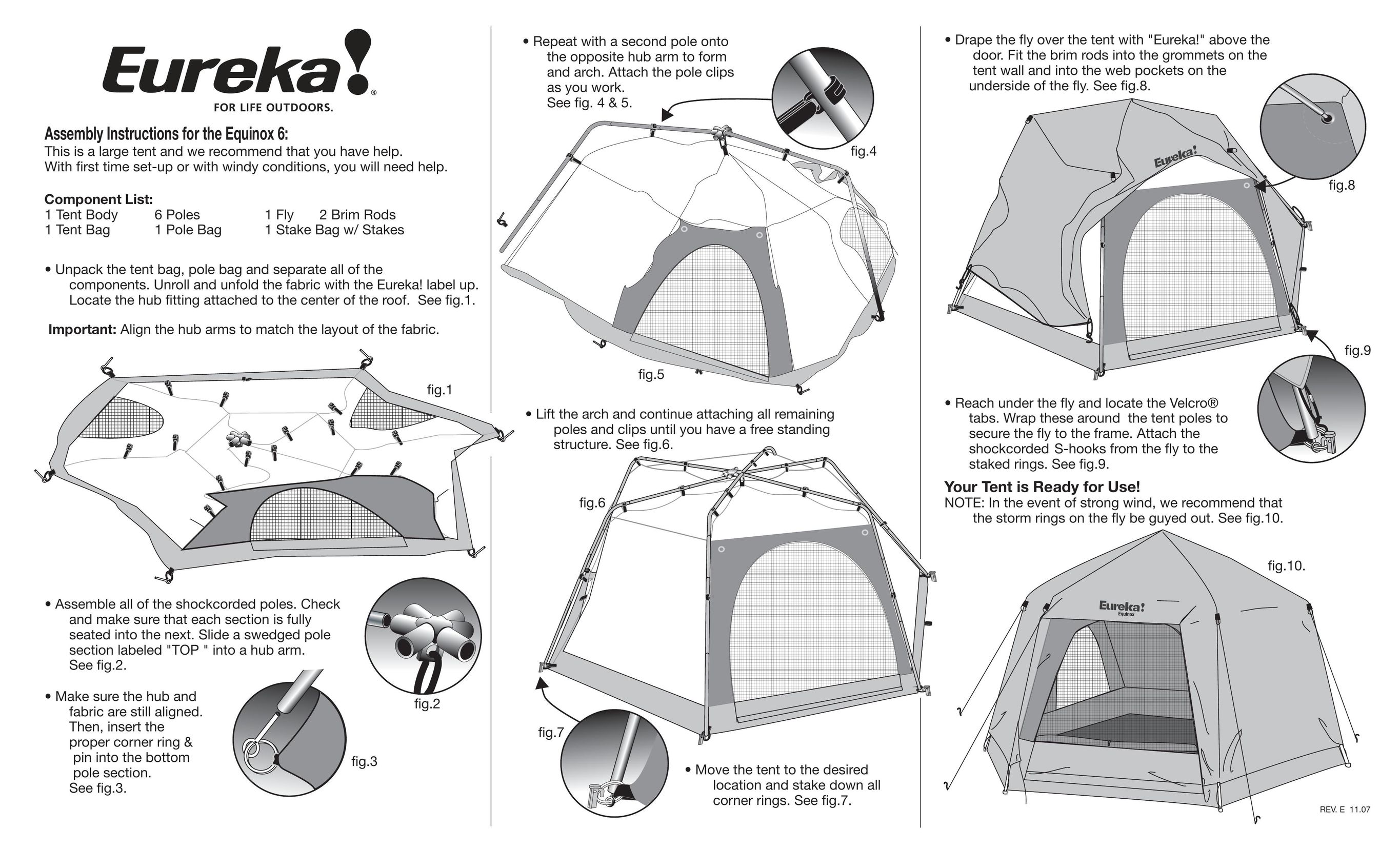 Eureka! Tents Equinox 6 Tent User Manual