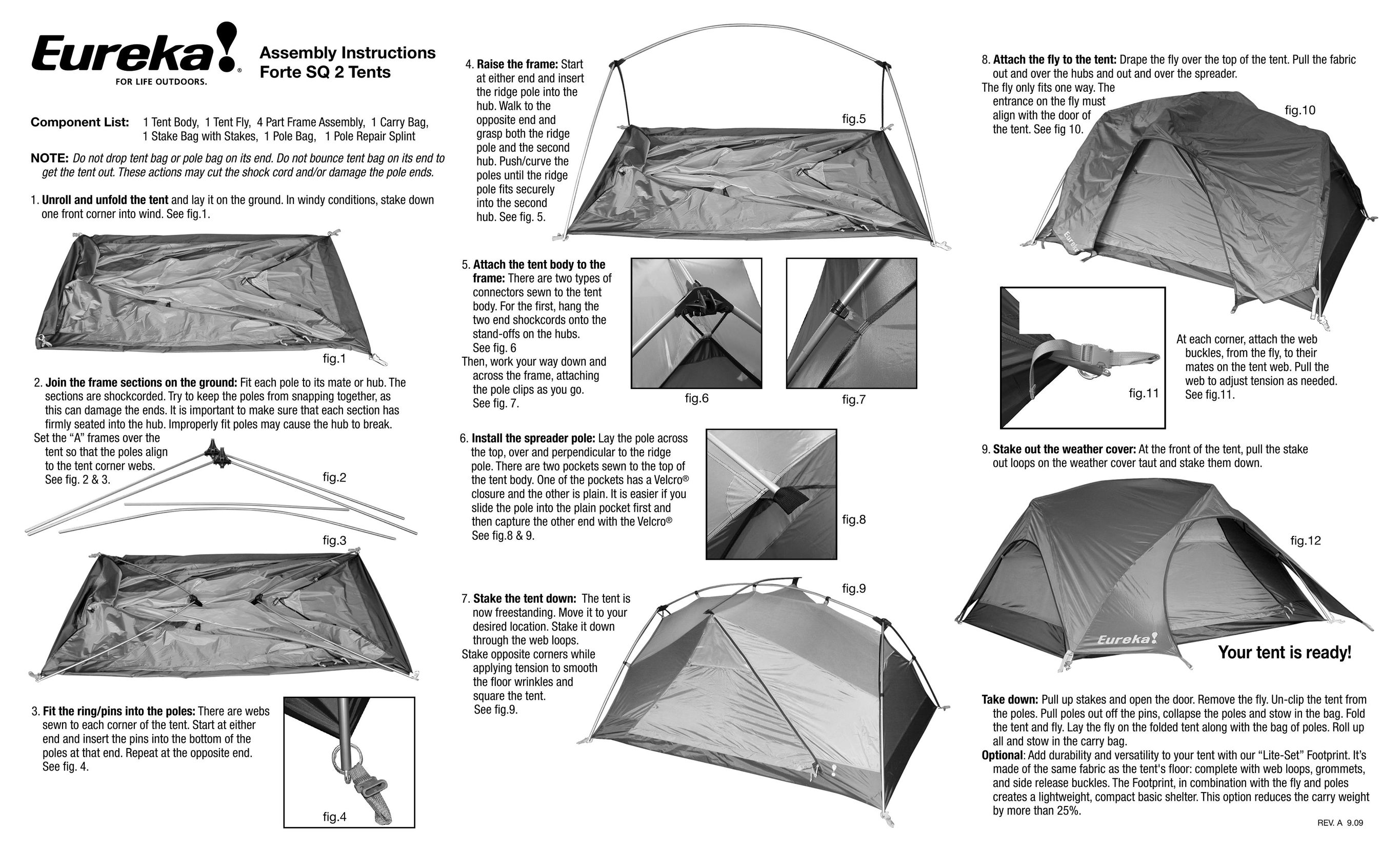 Eureka! Tents Forte SQ 2 Tent User Manual