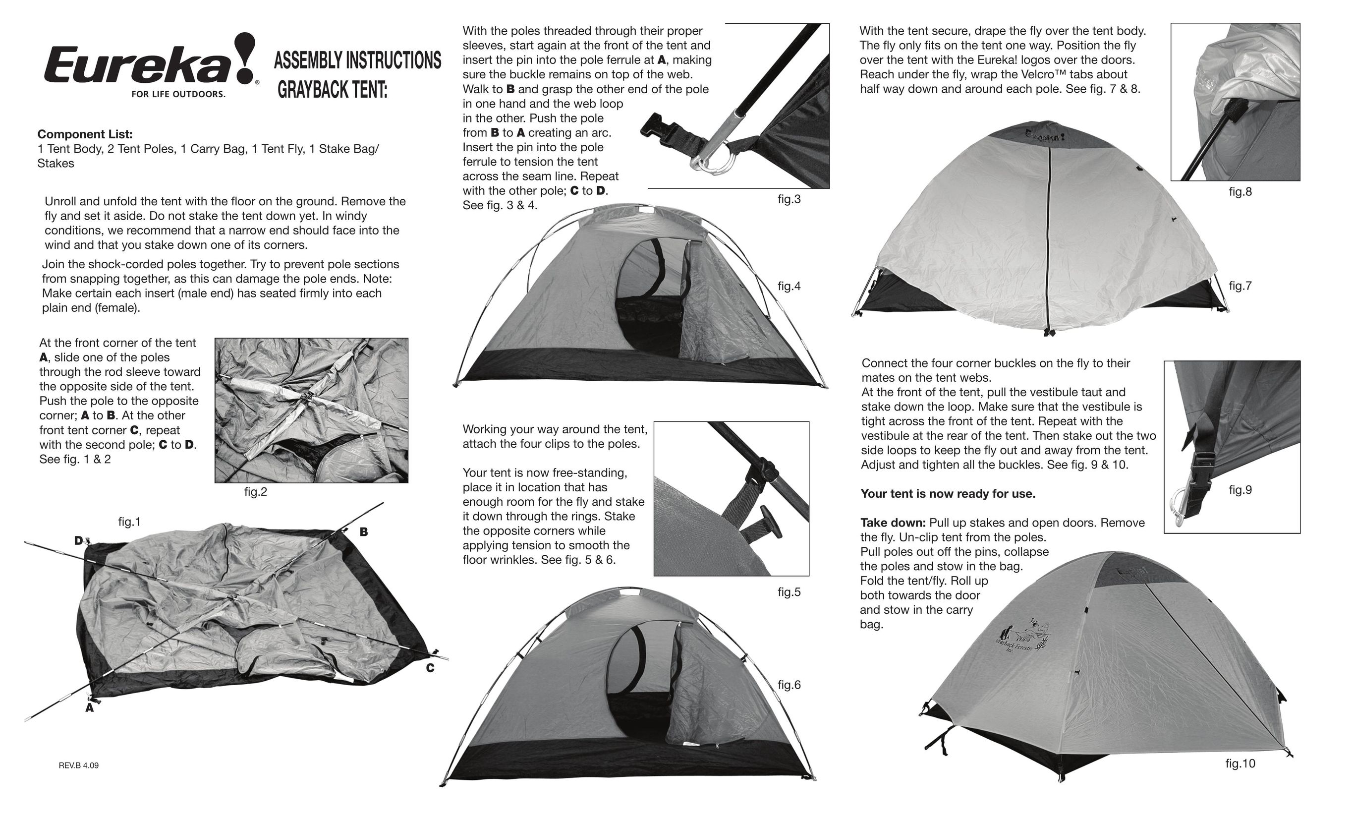Eureka! Tents Grayback Tent User Manual