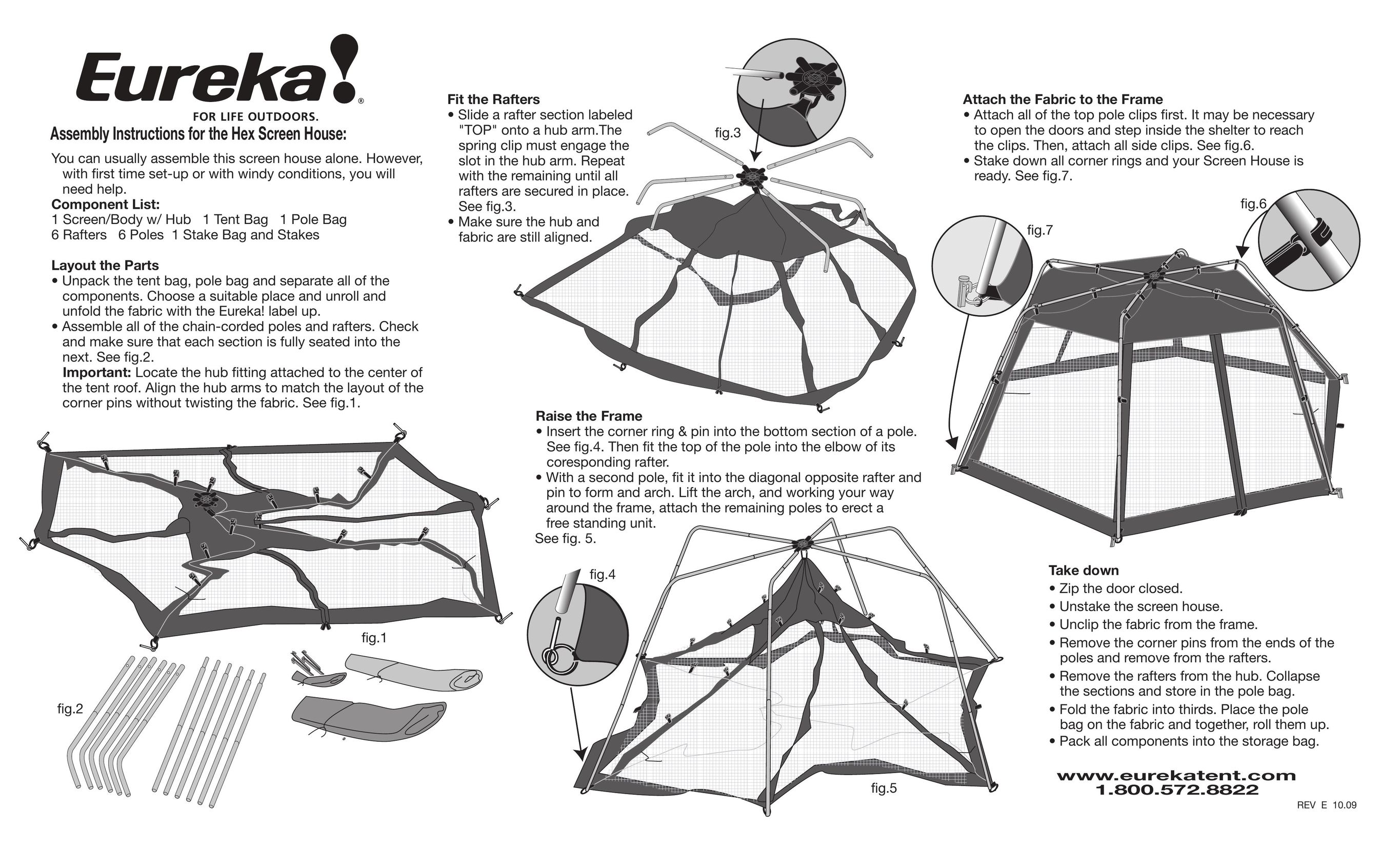Eureka! Tents Hex Screen House Tent User Manual