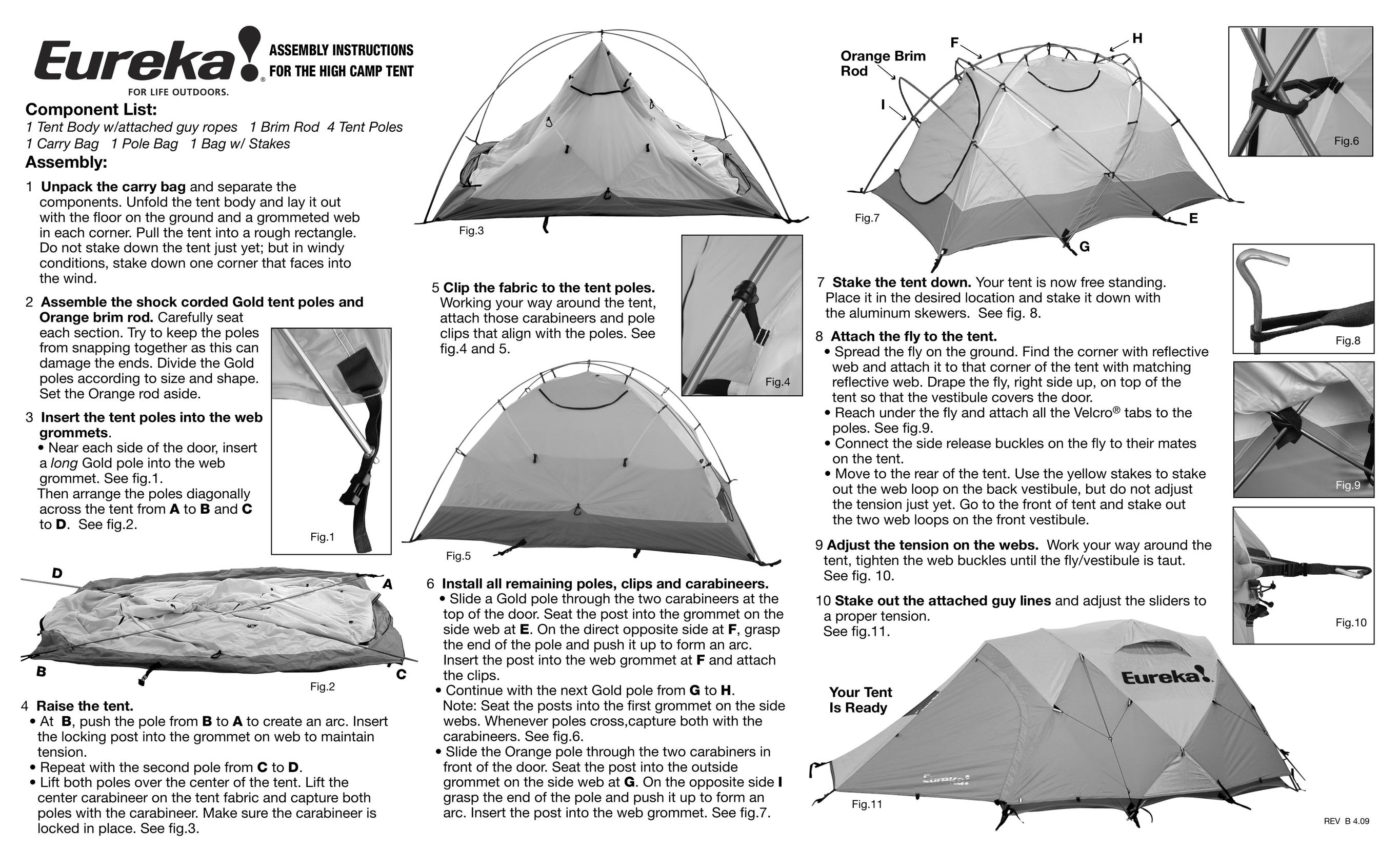 Eureka! Tents High Camp Tent User Manual