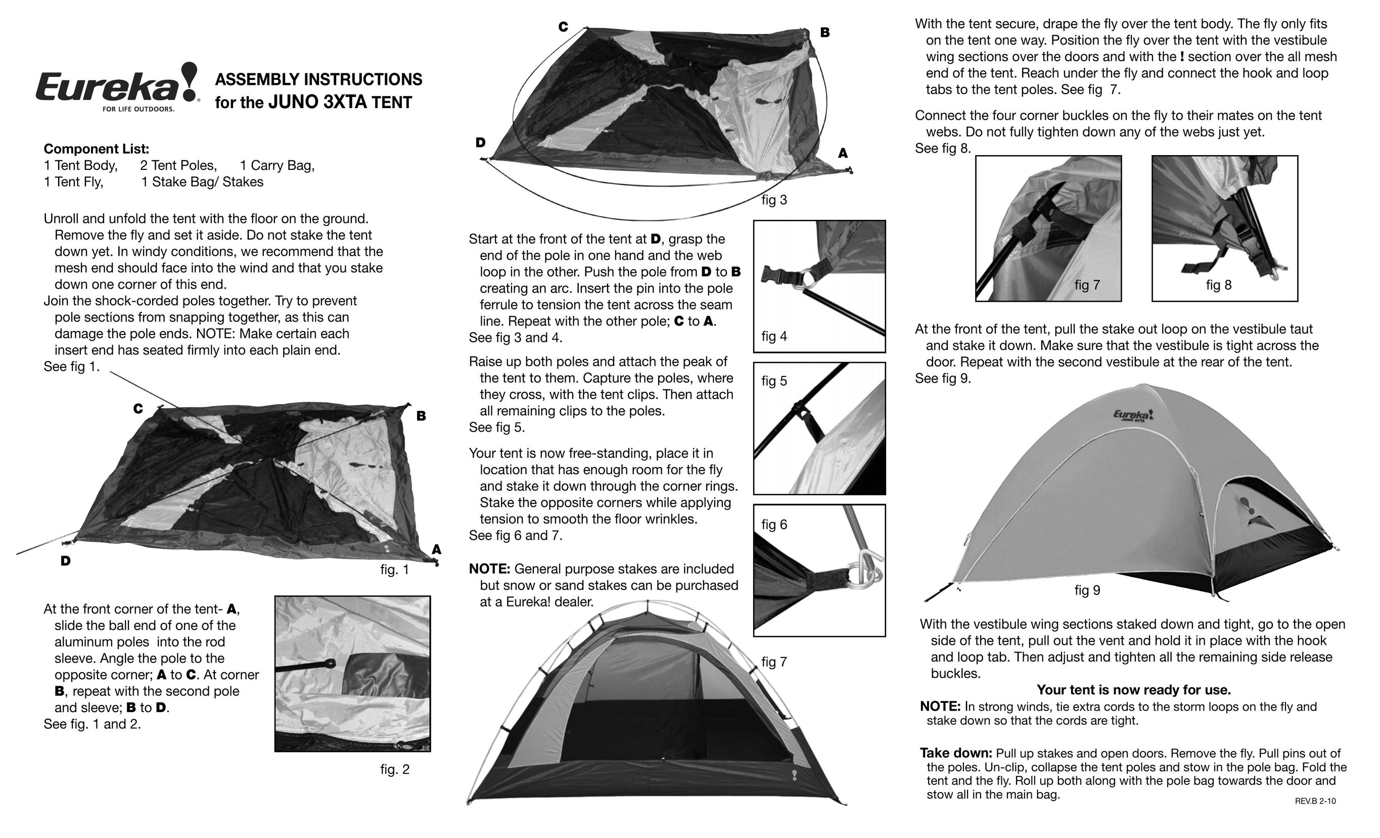 Eureka! Tents JUNO 3XTA Tent User Manual
