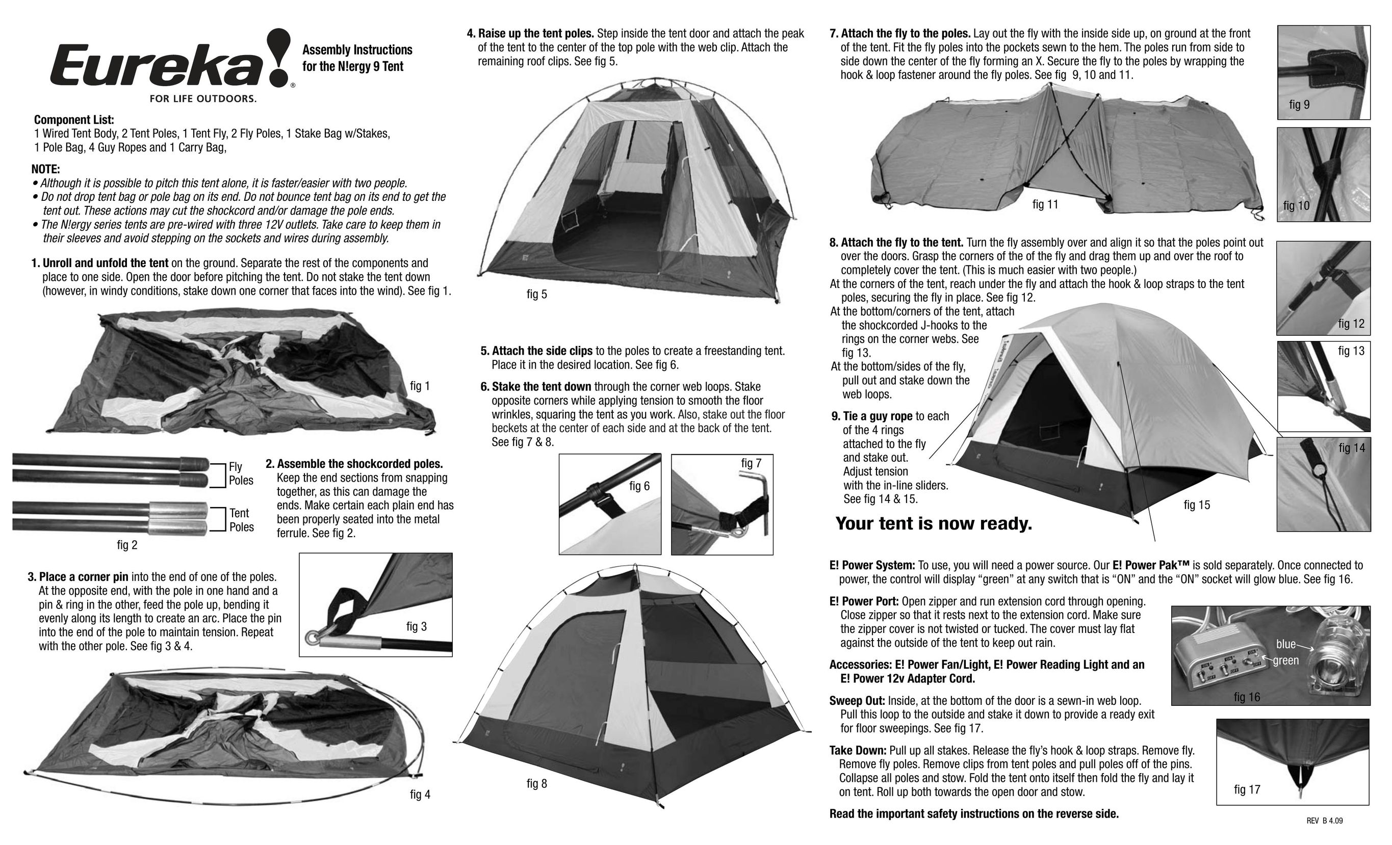 Eureka! Tents N!ergy 9 Tent User Manual