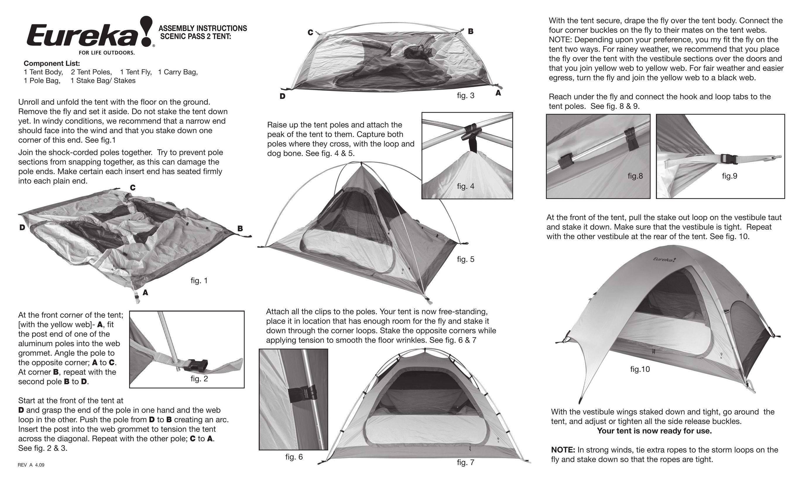 Eureka! Tents Scenic Pass 2 Tent User Manual