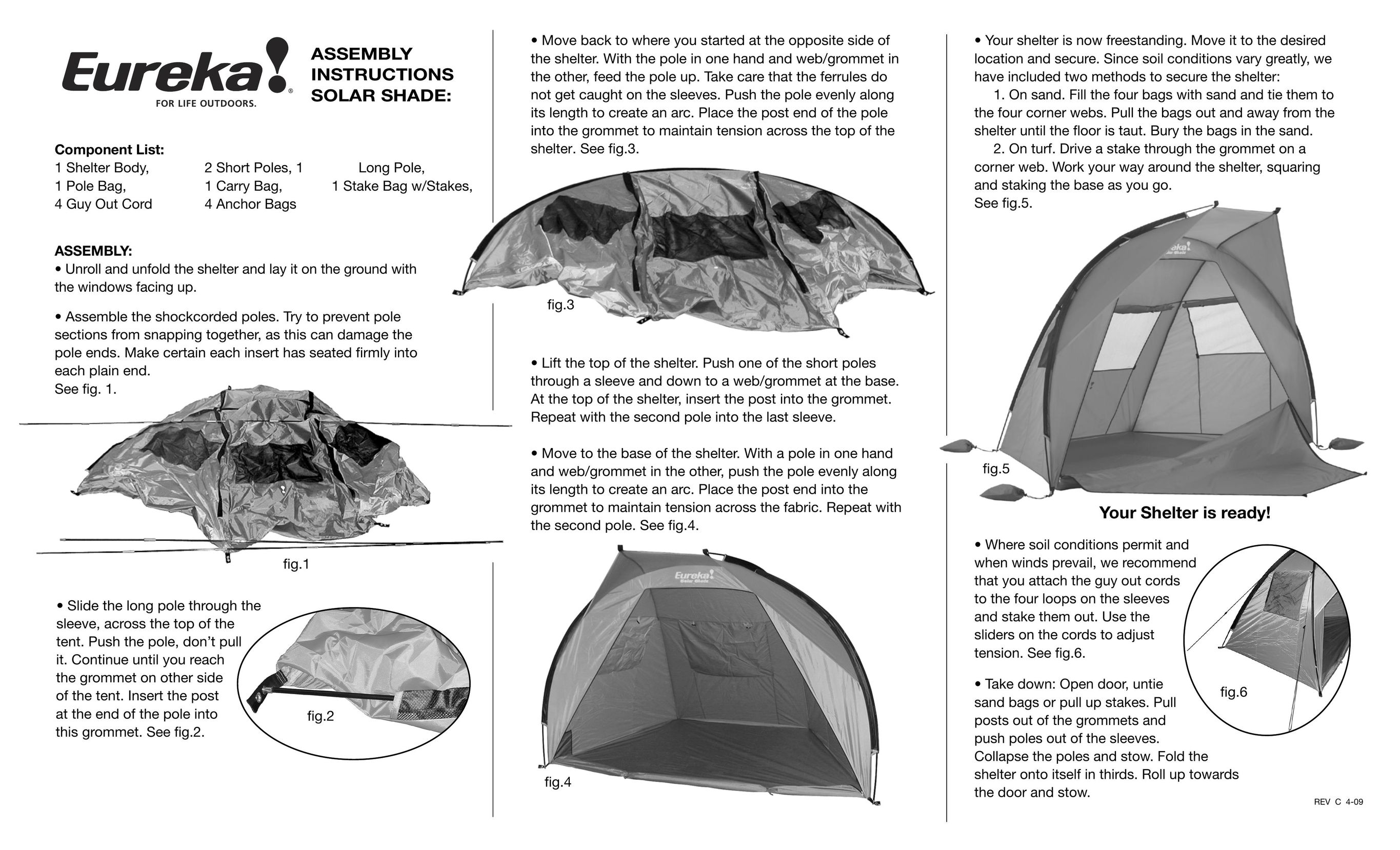 Eureka! Tents Solar Shade Tent User Manual