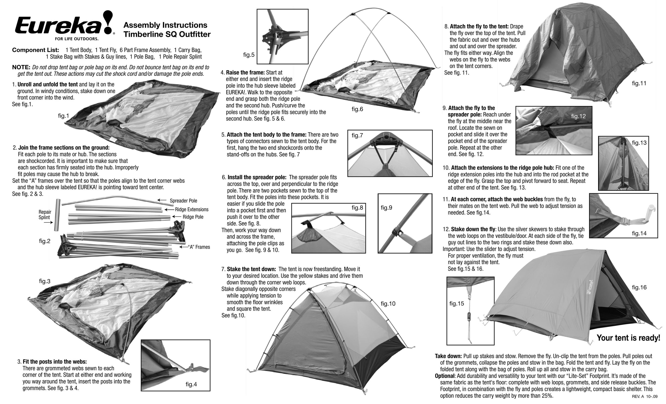 Eureka! Tents Timberline SQ Outfitter Tent User Manual
