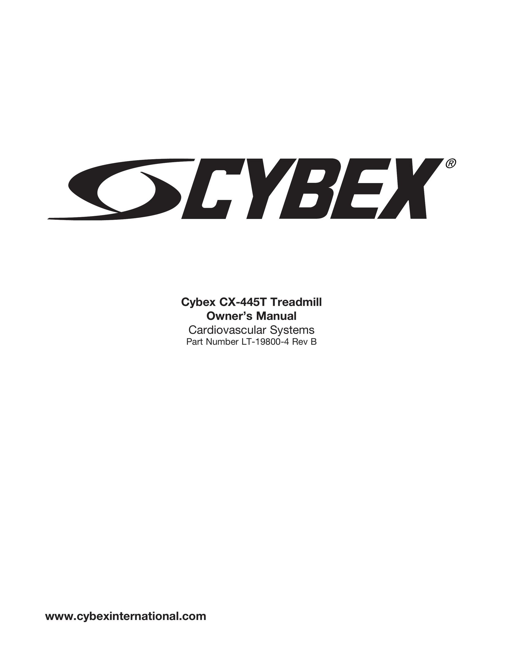 Cybex International CX-445T Treadmill User Manual