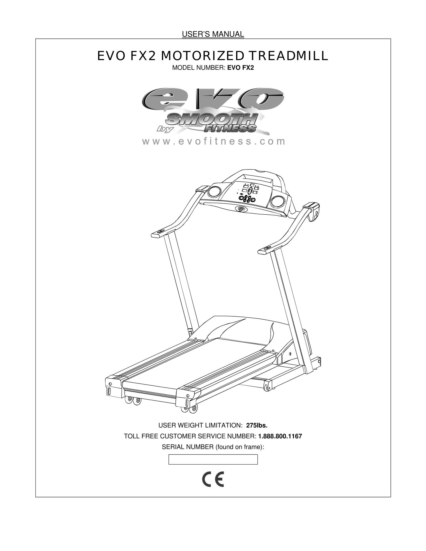 Evo Fitness FX2 Treadmill User Manual