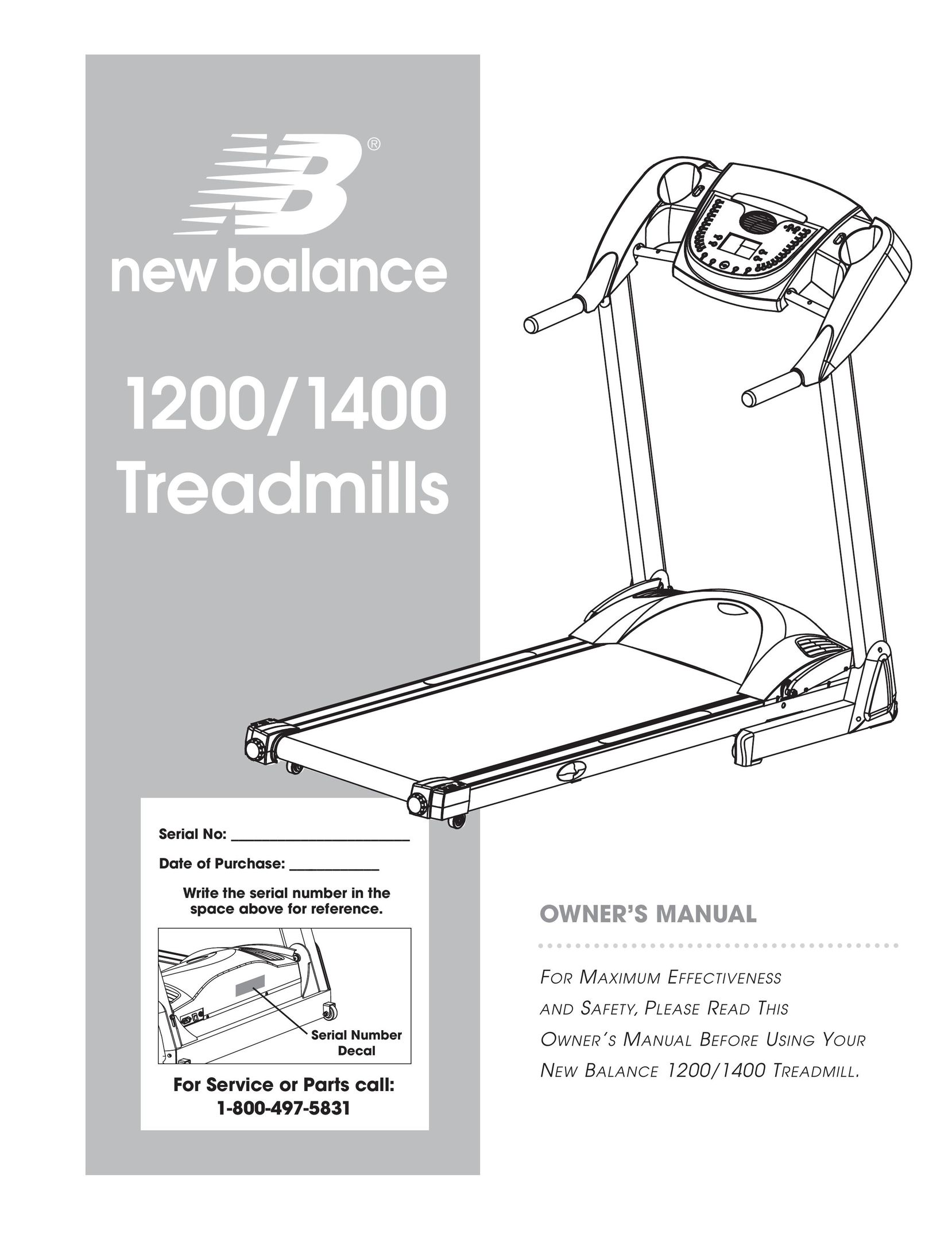Fitness Quest 1200 Treadmill User Manual