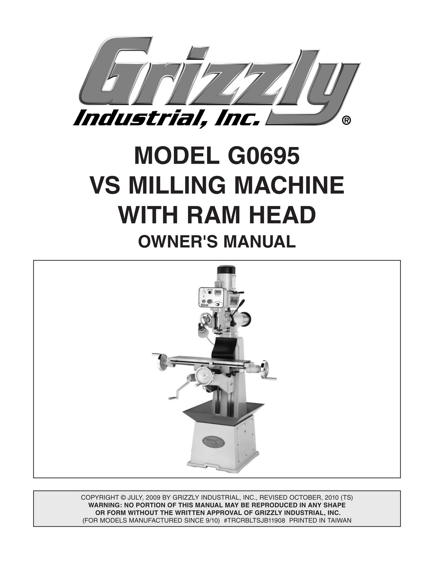 Grizzly G0695 Treadmill User Manual