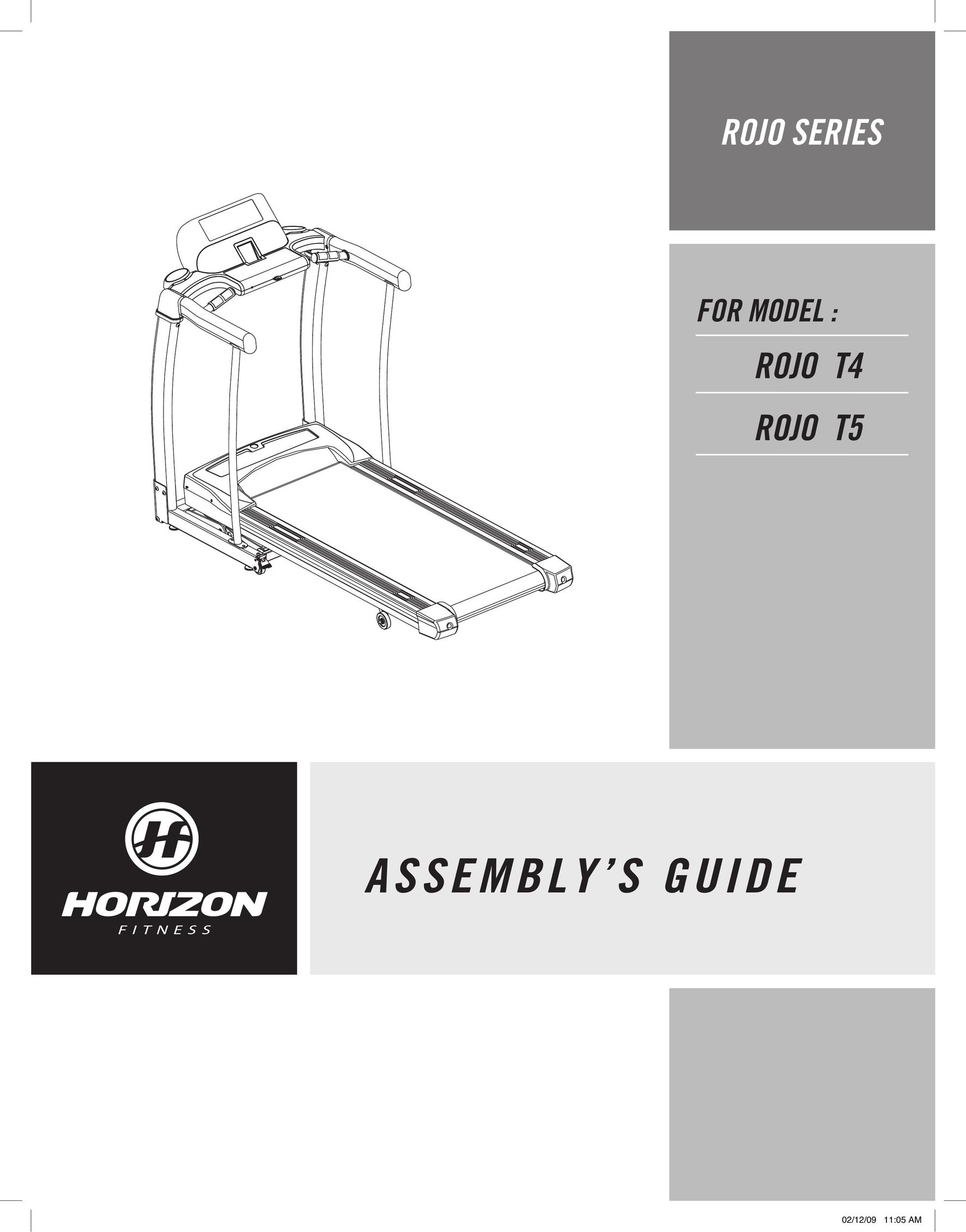 Horizon Fitness ROJO T5 Treadmill User Manual