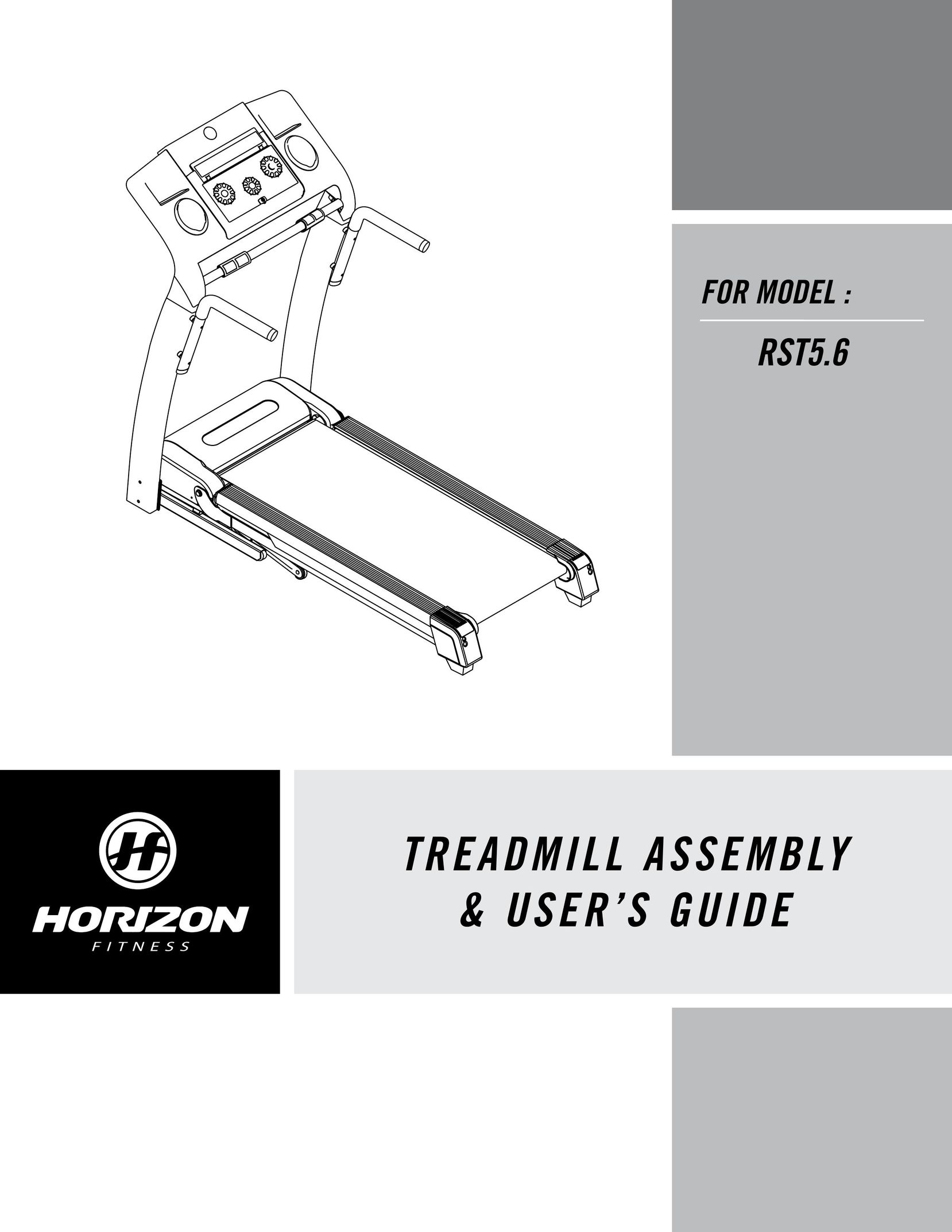 Horizon Fitness RST5.6 Treadmill User Manual