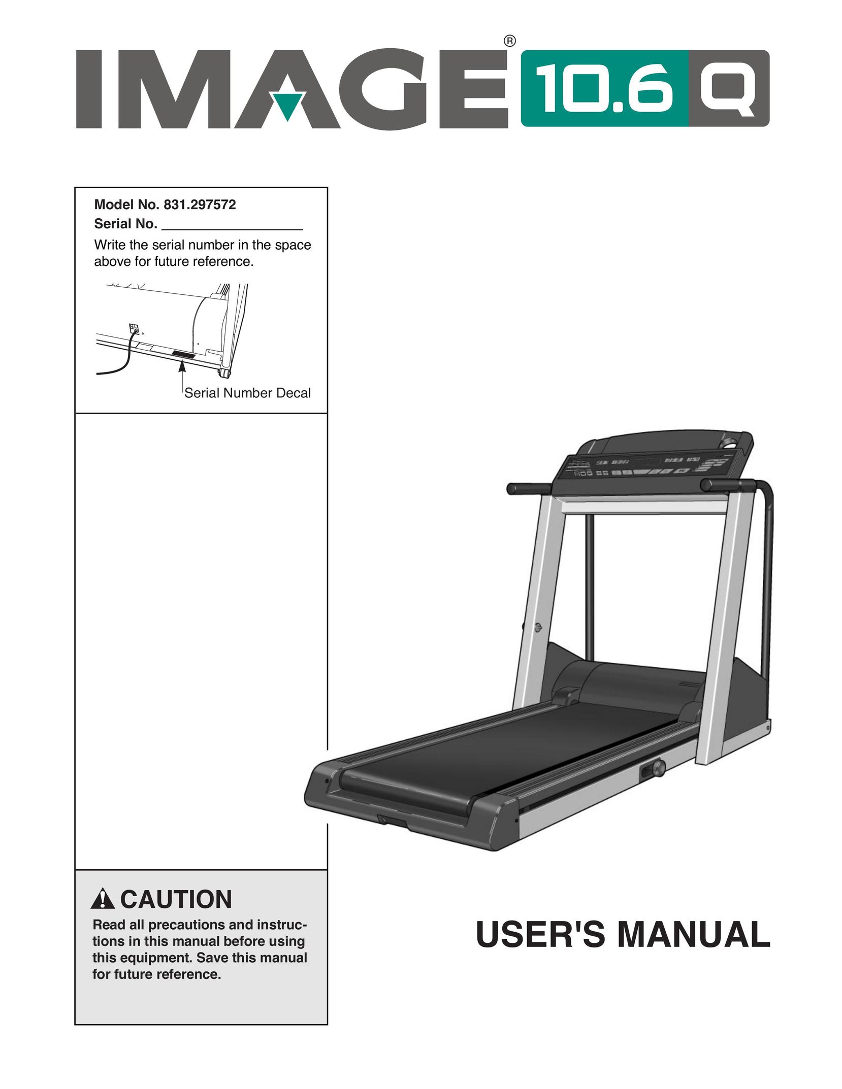 Image 831.297572 Treadmill User Manual