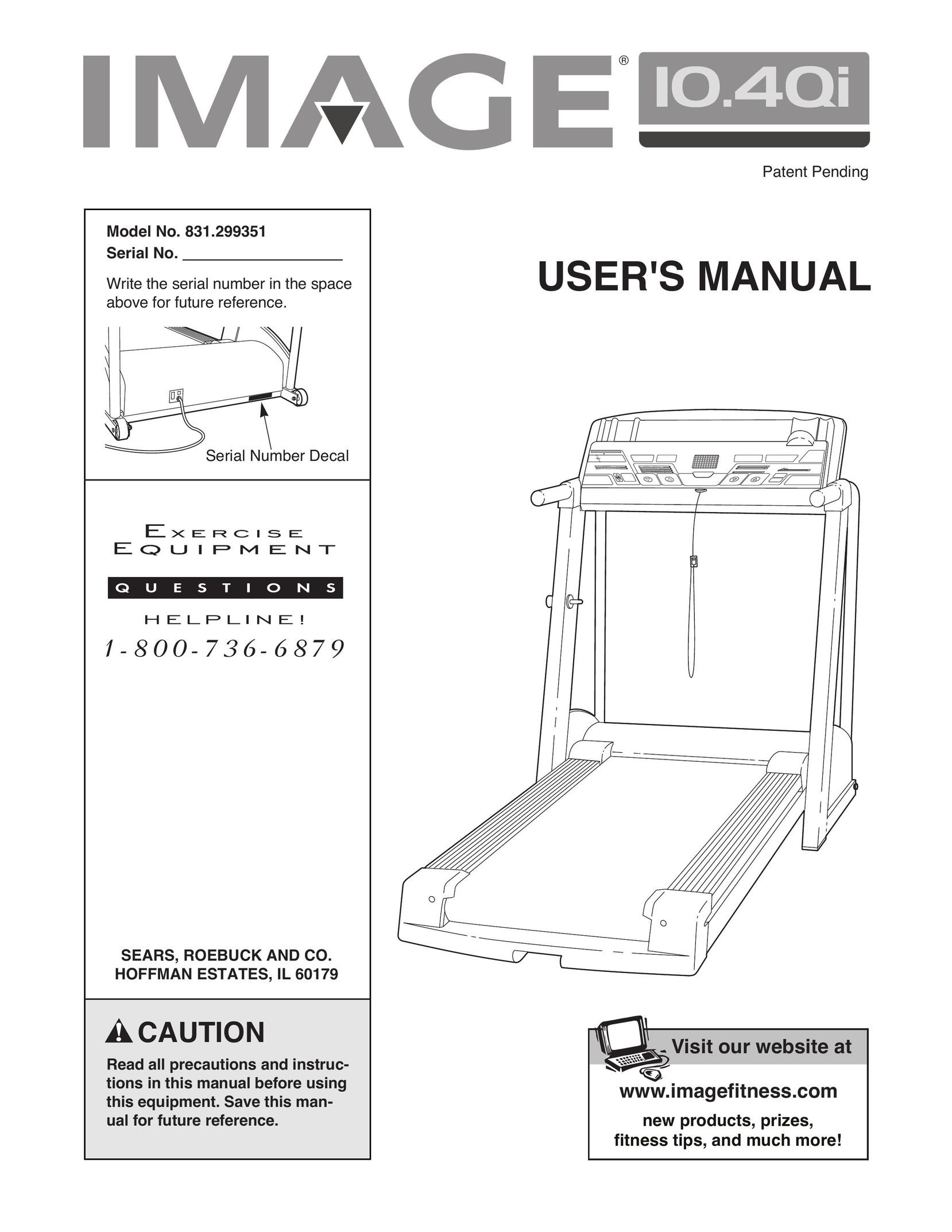 Image 831.299351 Treadmill User Manual